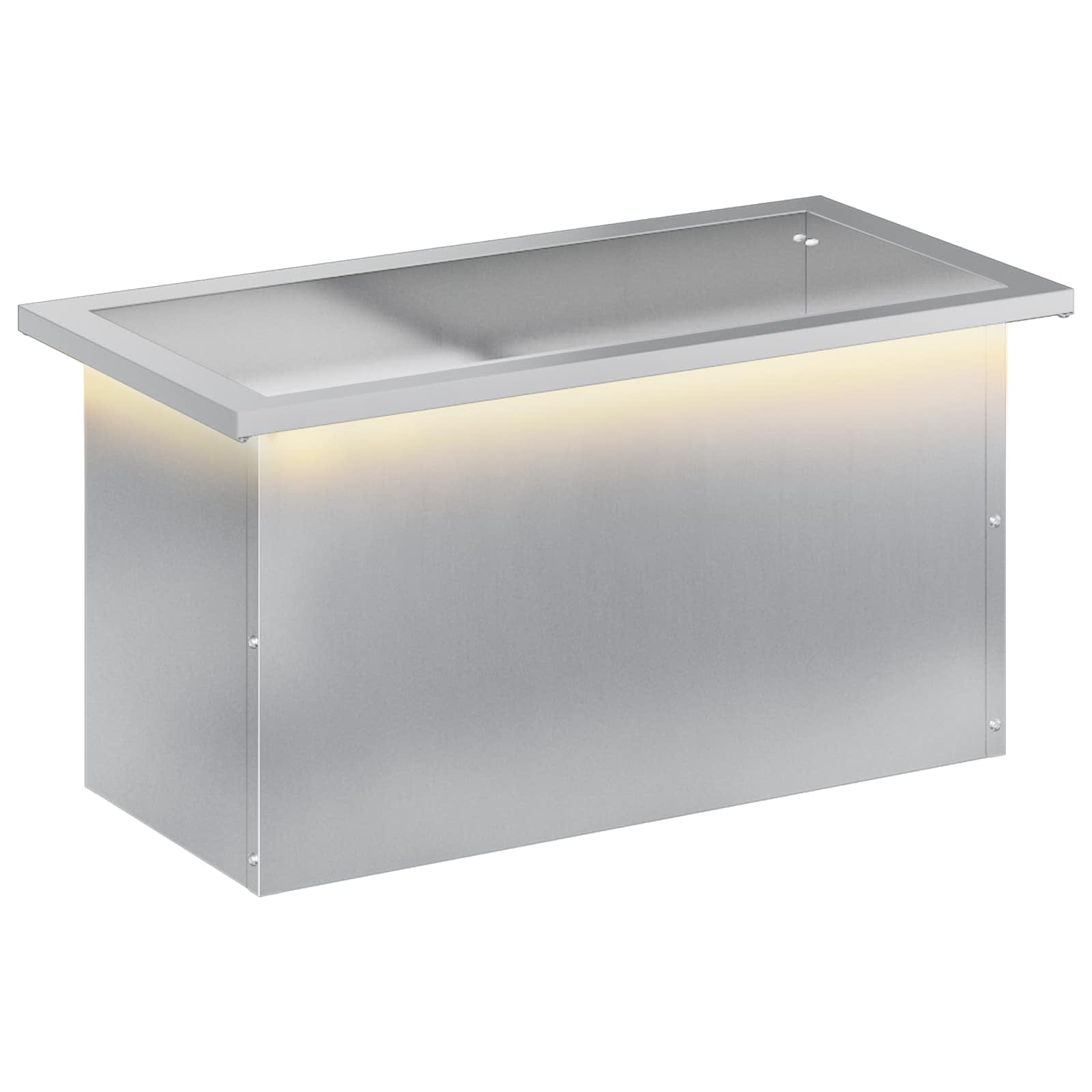 Plantenbak met led zilver 30 x 60 x 30 cm Gegalvaniseerd staal image 2