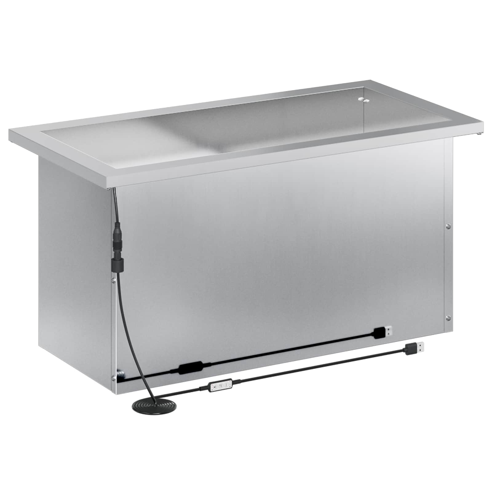 Plantenbak met led zilver 30 x 60 x 30 cm Gegalvaniseerd staal image 7