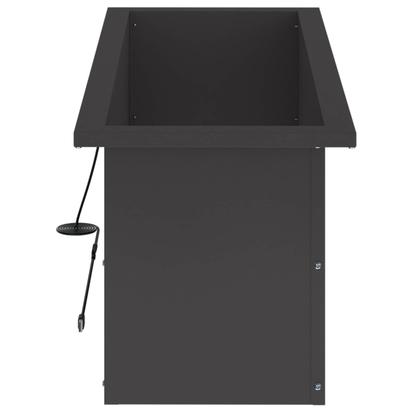 Plantenbak met led Zwart 30 x 80 x 30 cm Staal image 6
