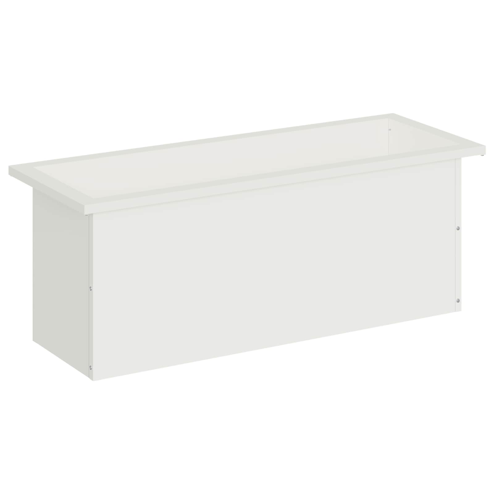 Plantenbak met led Wit 30 x 80 x 30 cm Staal image 4