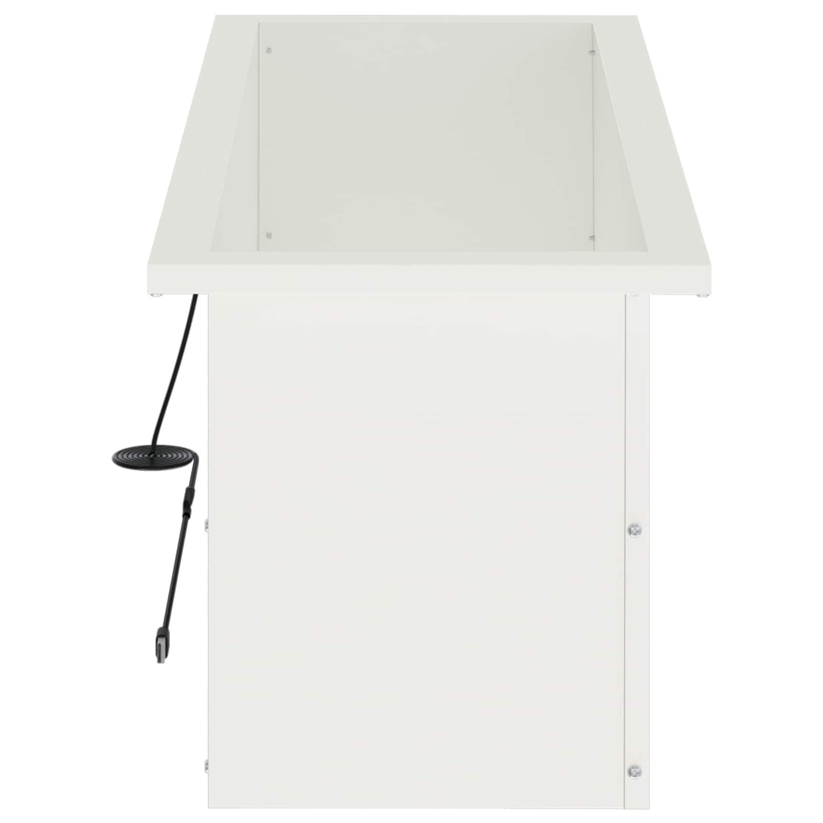 Plantenbak met led Wit 30 x 80 x 30 cm Staal image 6