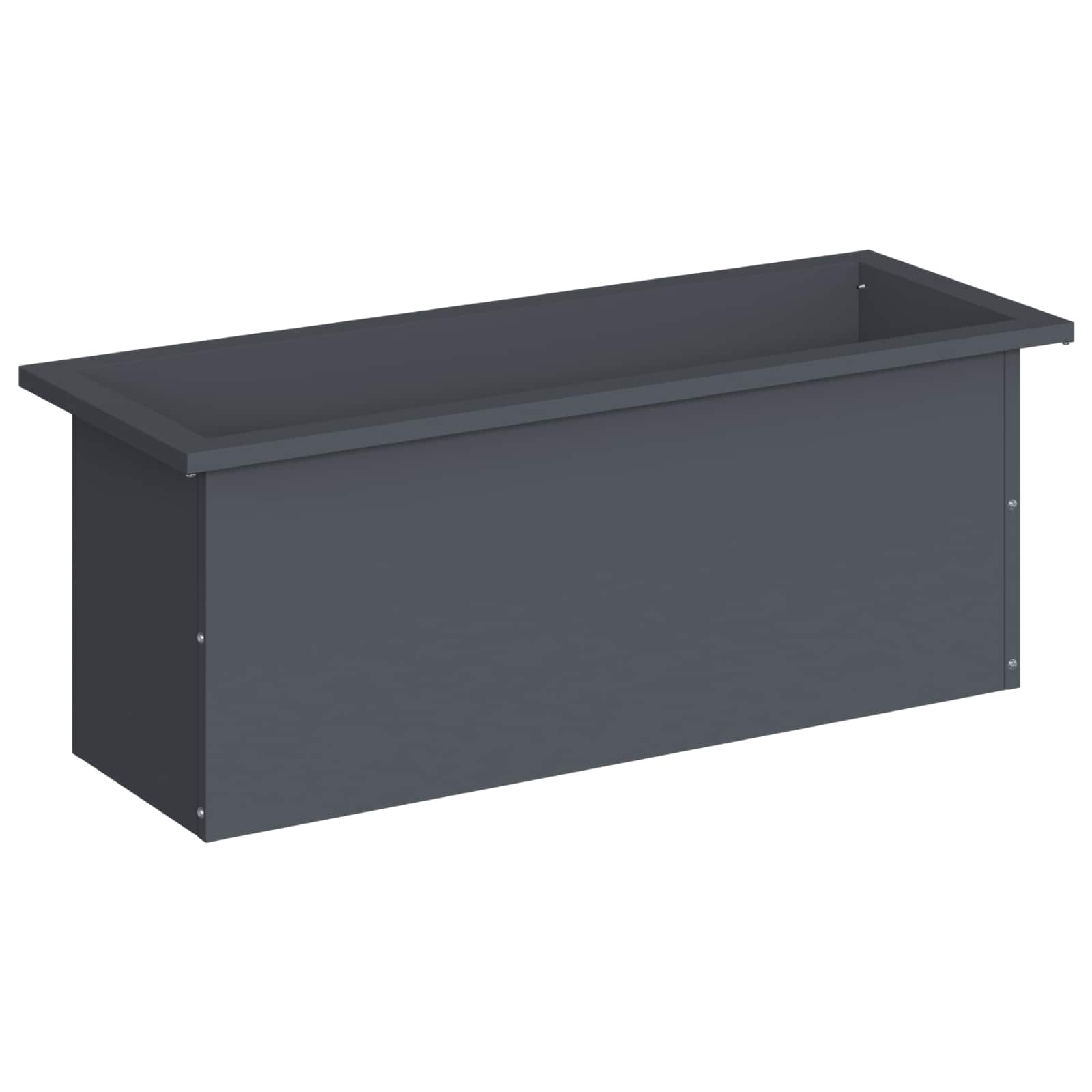 Plantenbak met led Antraciet 30 x 80 x 30 cm Staal image 5