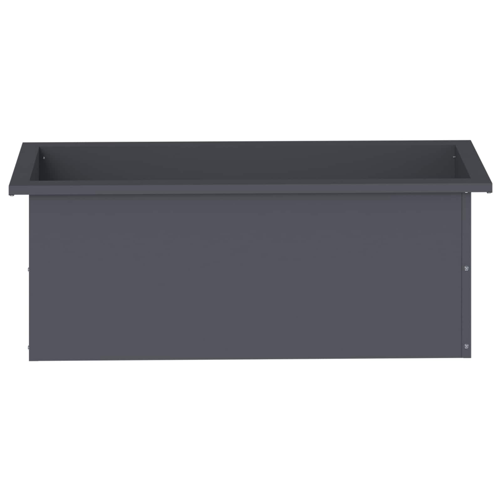 Plantenbak met led Antraciet 30 x 80 x 30 cm Staal image 6