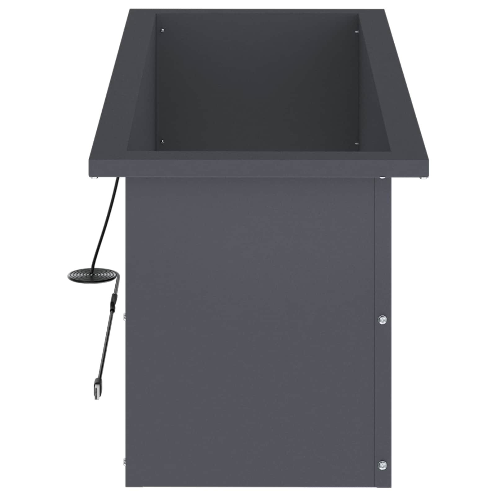 Plantenbak met led Antraciet 30 x 80 x 30 cm Staal image 7