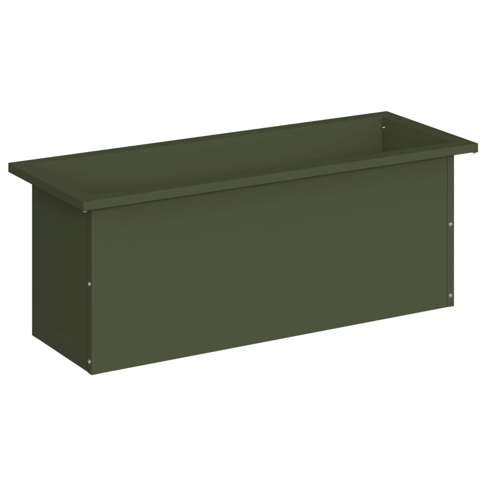 Plantenbak met led Olijfgroen 30 x 80 x 30 cm Staal image 4
