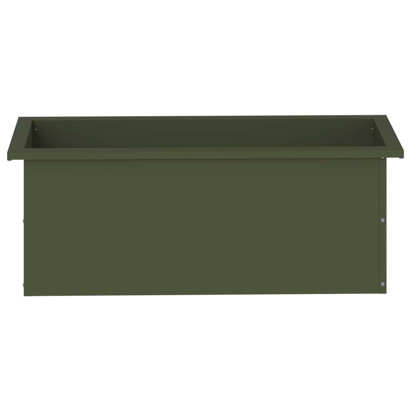 Plantenbak met led Olijfgroen 30 x 80 x 30 cm Staal image 5