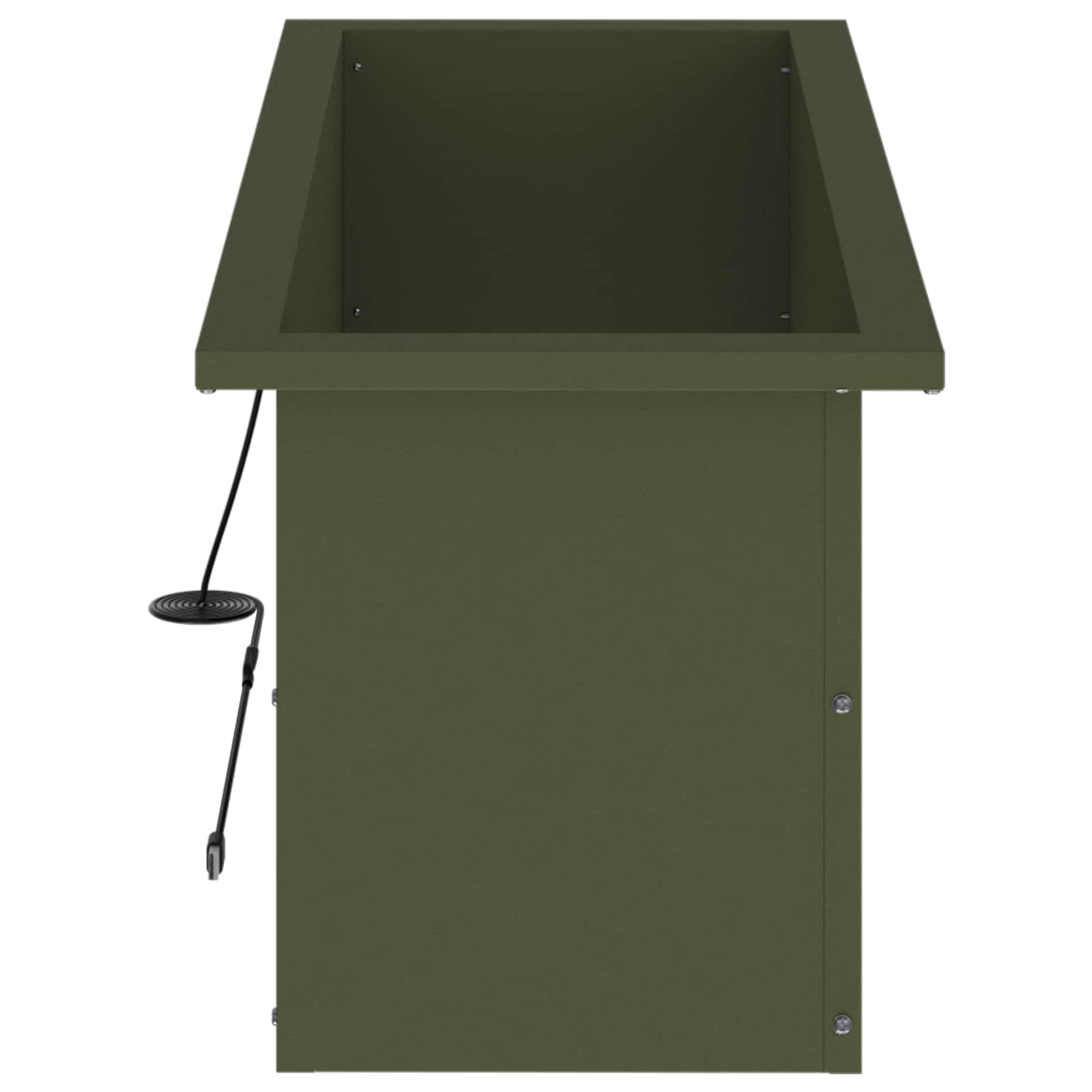 Plantenbak met led Olijfgroen 30 x 80 x 30 cm Staal image 6