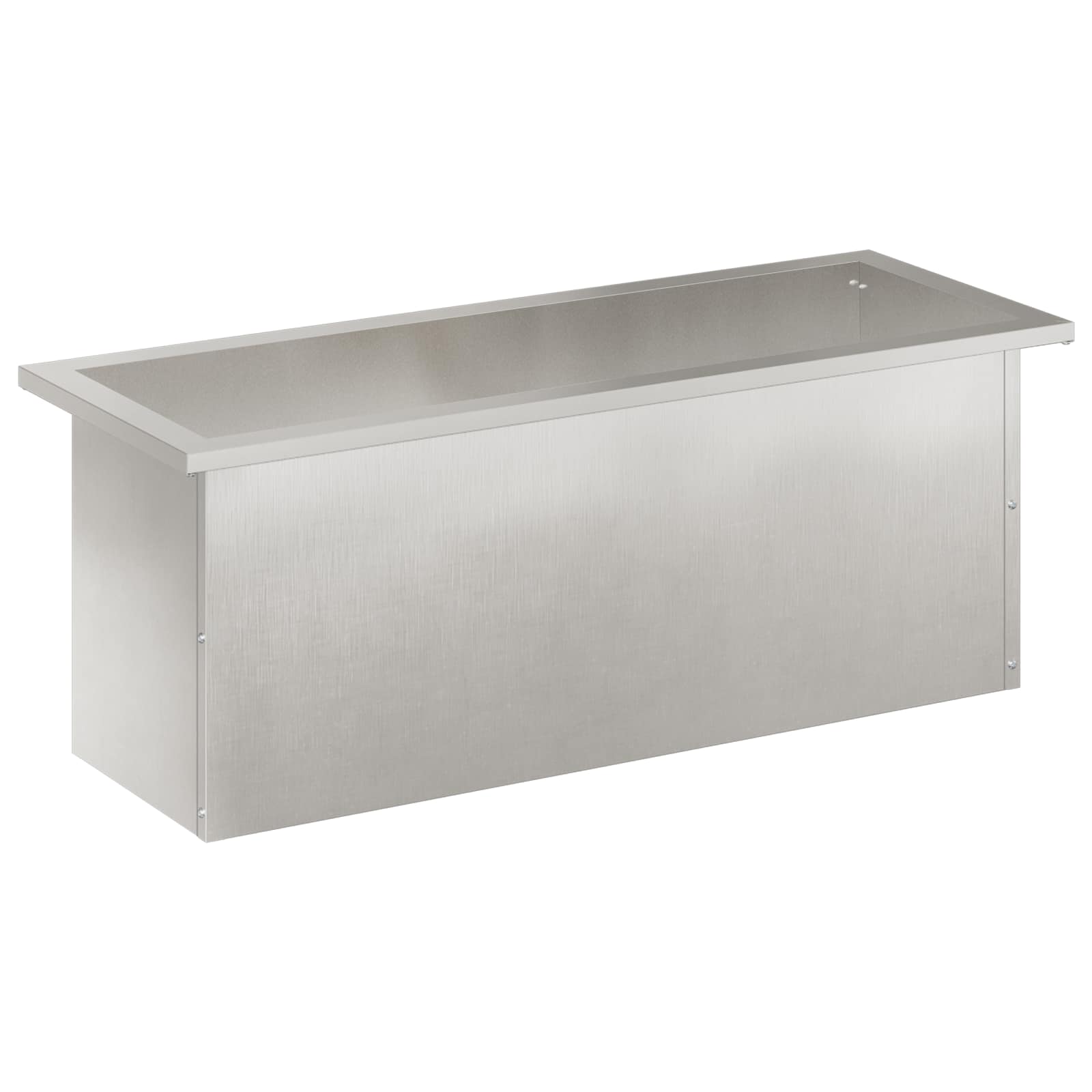 Plantenbak met led zilver 30 x 80 x 30 cm Roestvrij staal image 4