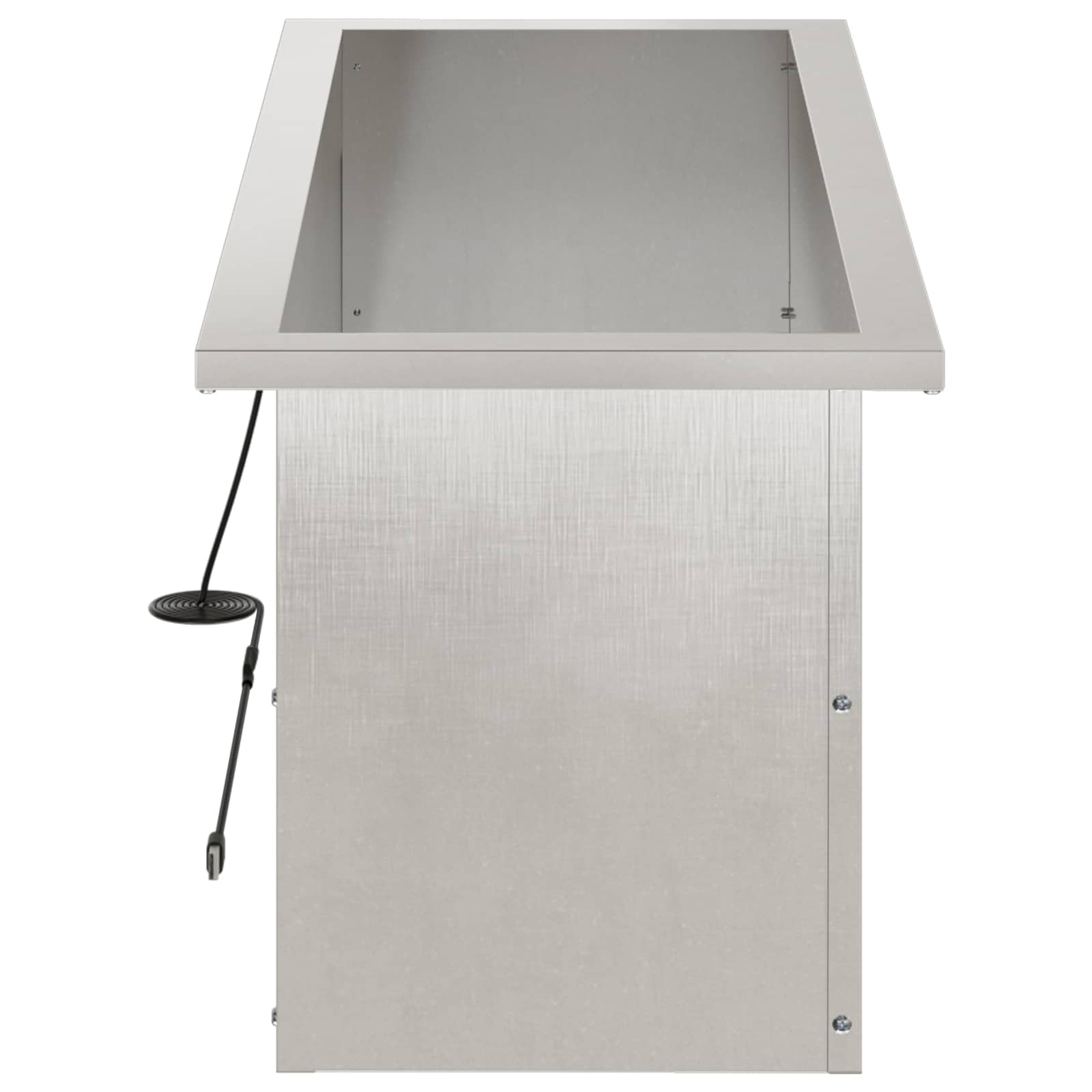 Plantenbak met led zilver 30 x 80 x 30 cm Roestvrij staal image 6