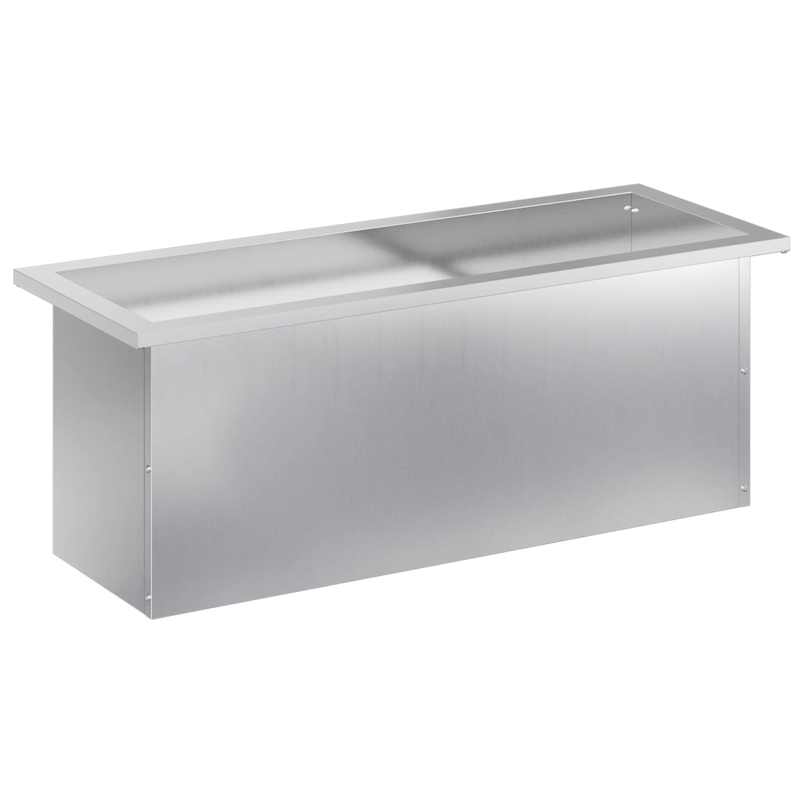 Plantenbak met led zilver 30 x 80 x 30 cm Gegalvaniseerd staal image 4