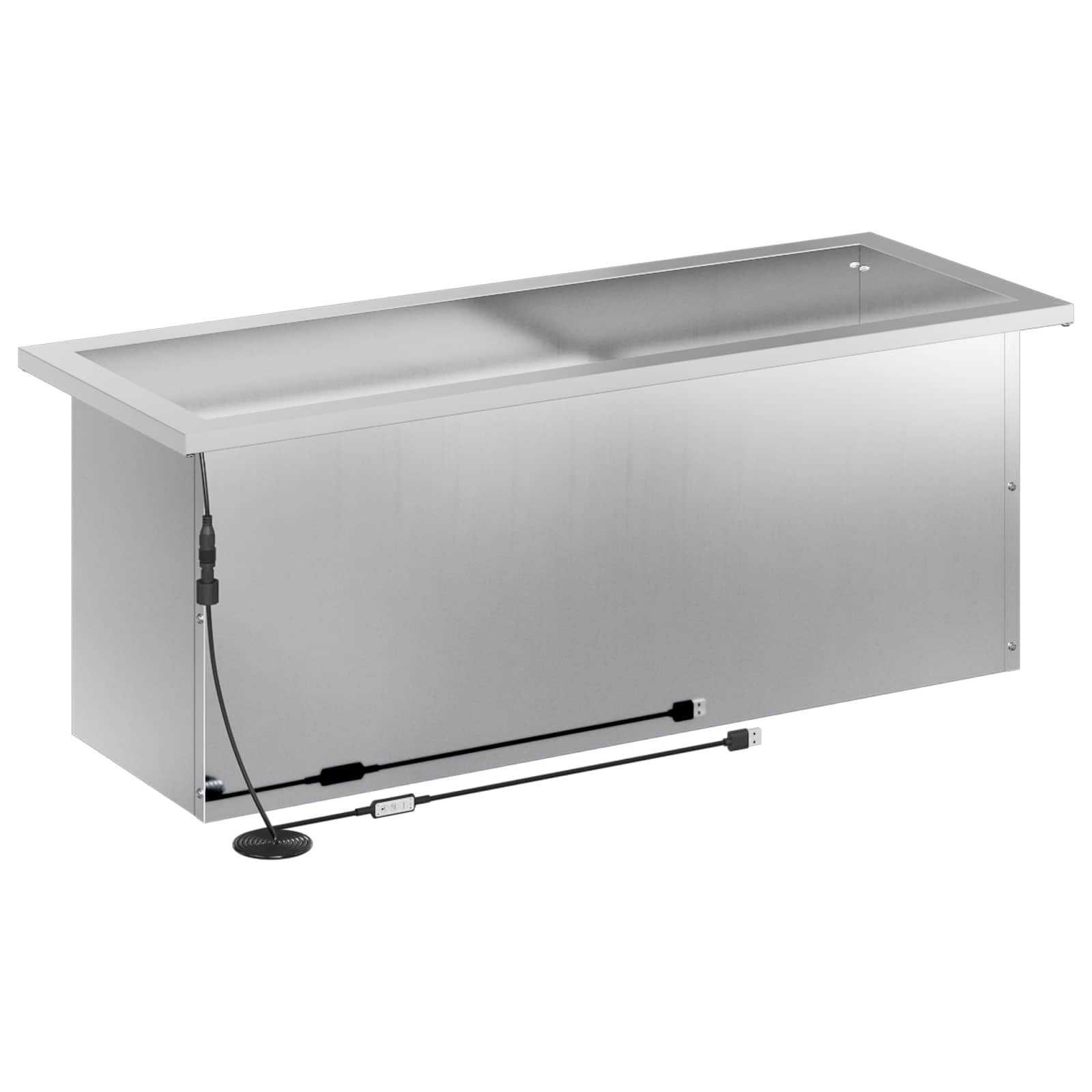 Plantenbak met led zilver 30 x 80 x 30 cm Gegalvaniseerd staal image 7