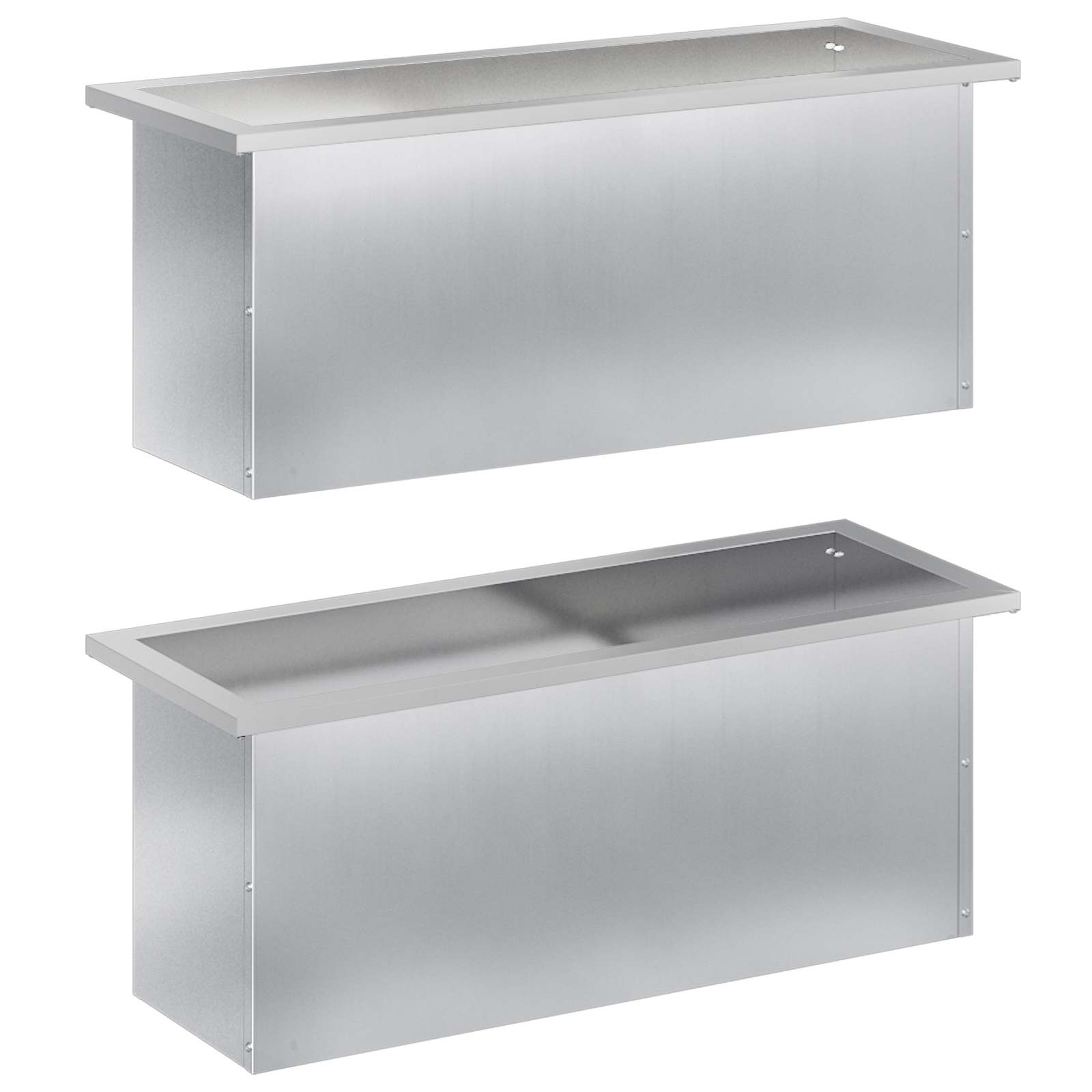 Plantenbak met led 2 st zilver 30 x 80 x 30 cm image 4