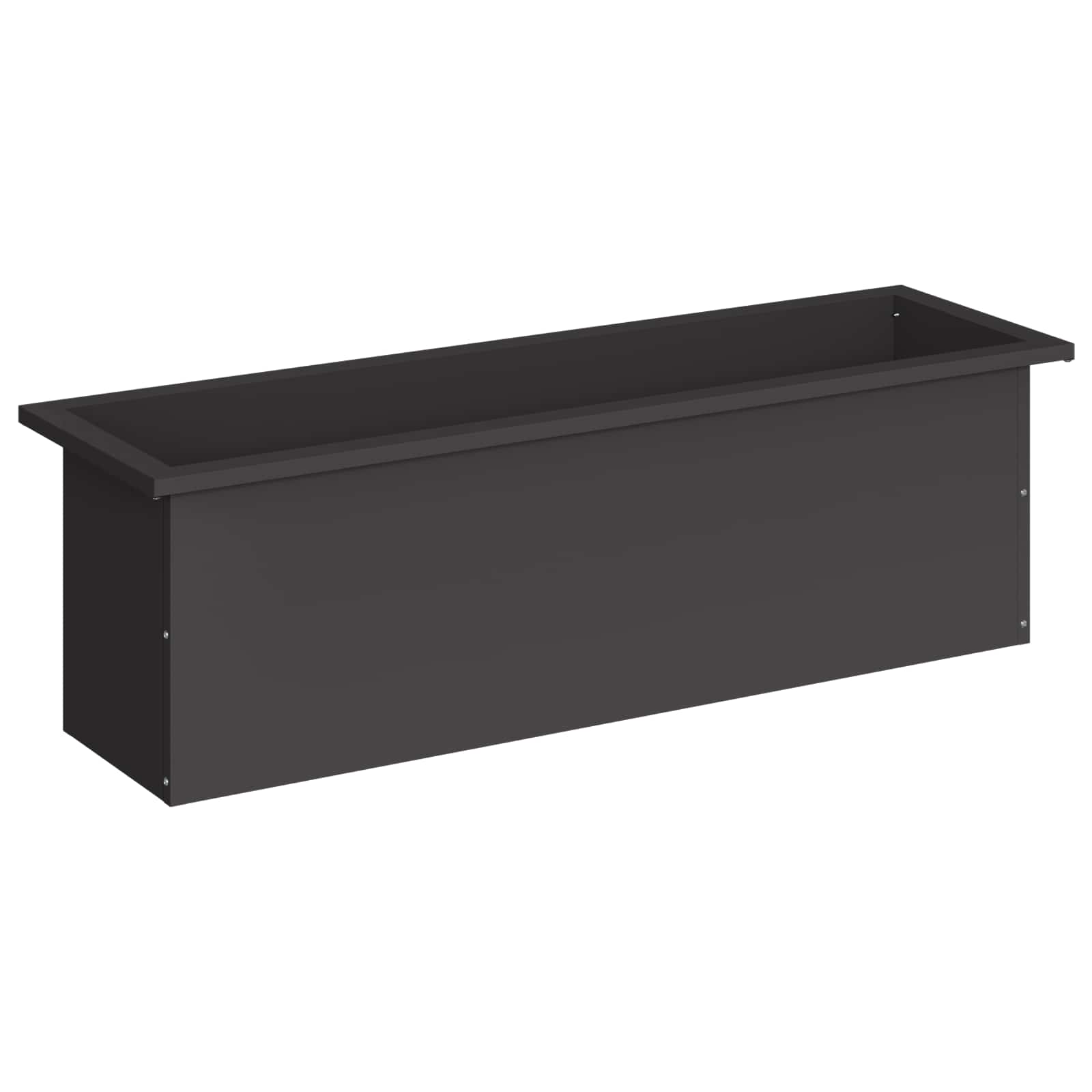Plantenbak met led Zwart 30 x 100 x 30 cm Staal image 4