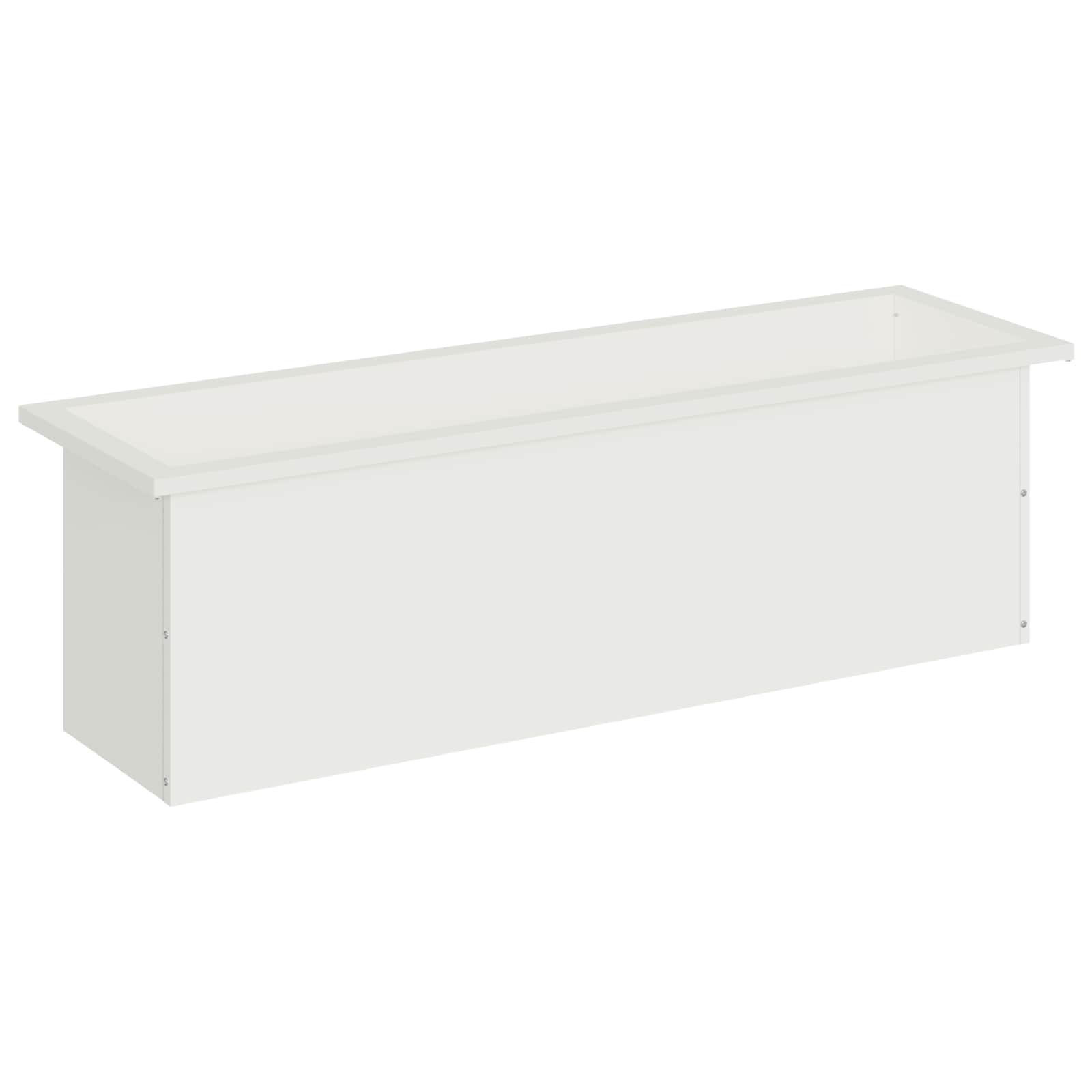 Plantenbak met led Wit 30 x 100 x 30 cm Staal image 4