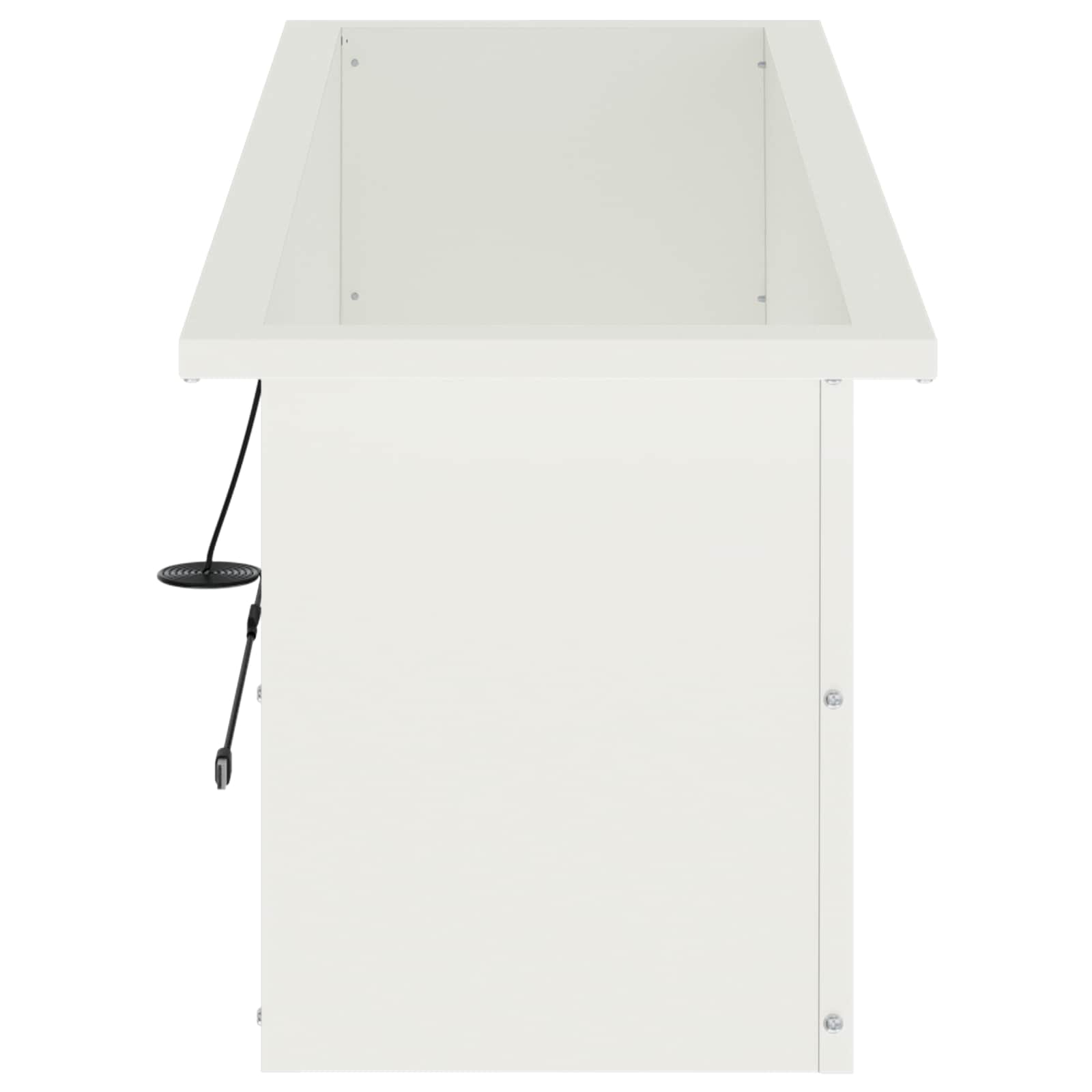 Plantenbak met led Wit 30 x 100 x 30 cm Staal image 6