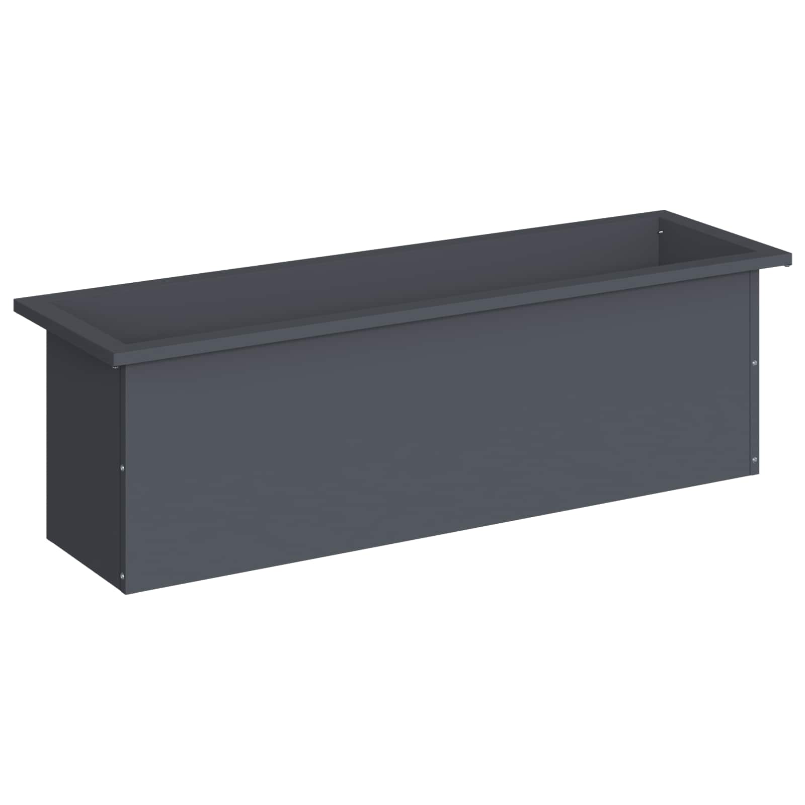 Plantenbak met led Antraciet 30 x 100 x 30 cm Staal image 4