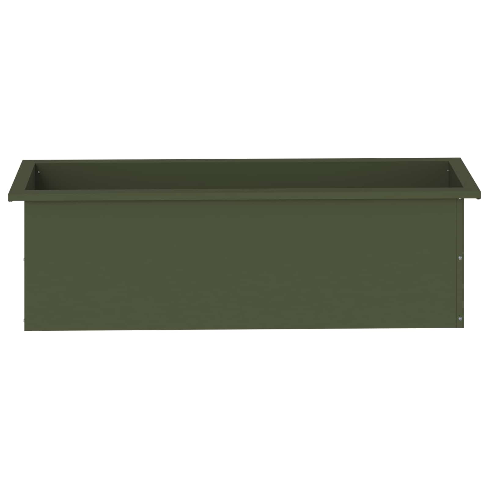 Plantenbak met led 2 st Olijfgroen 30 x 100 x 30 cm Staal image 5