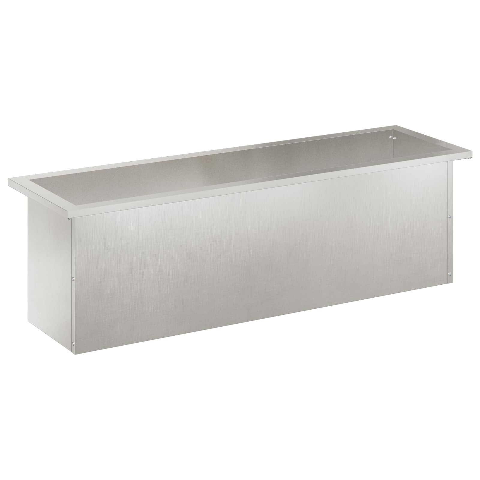 Plantenbak met led zilver 30 x 100 x 30 cm Roestvrij staal image 4