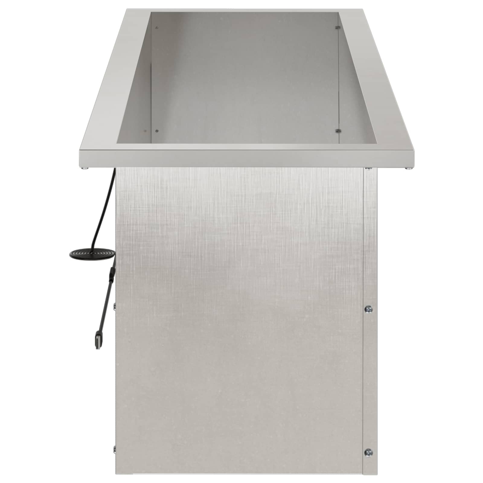 Plantenbak met led zilver 30 x 100 x 30 cm Roestvrij staal image 6