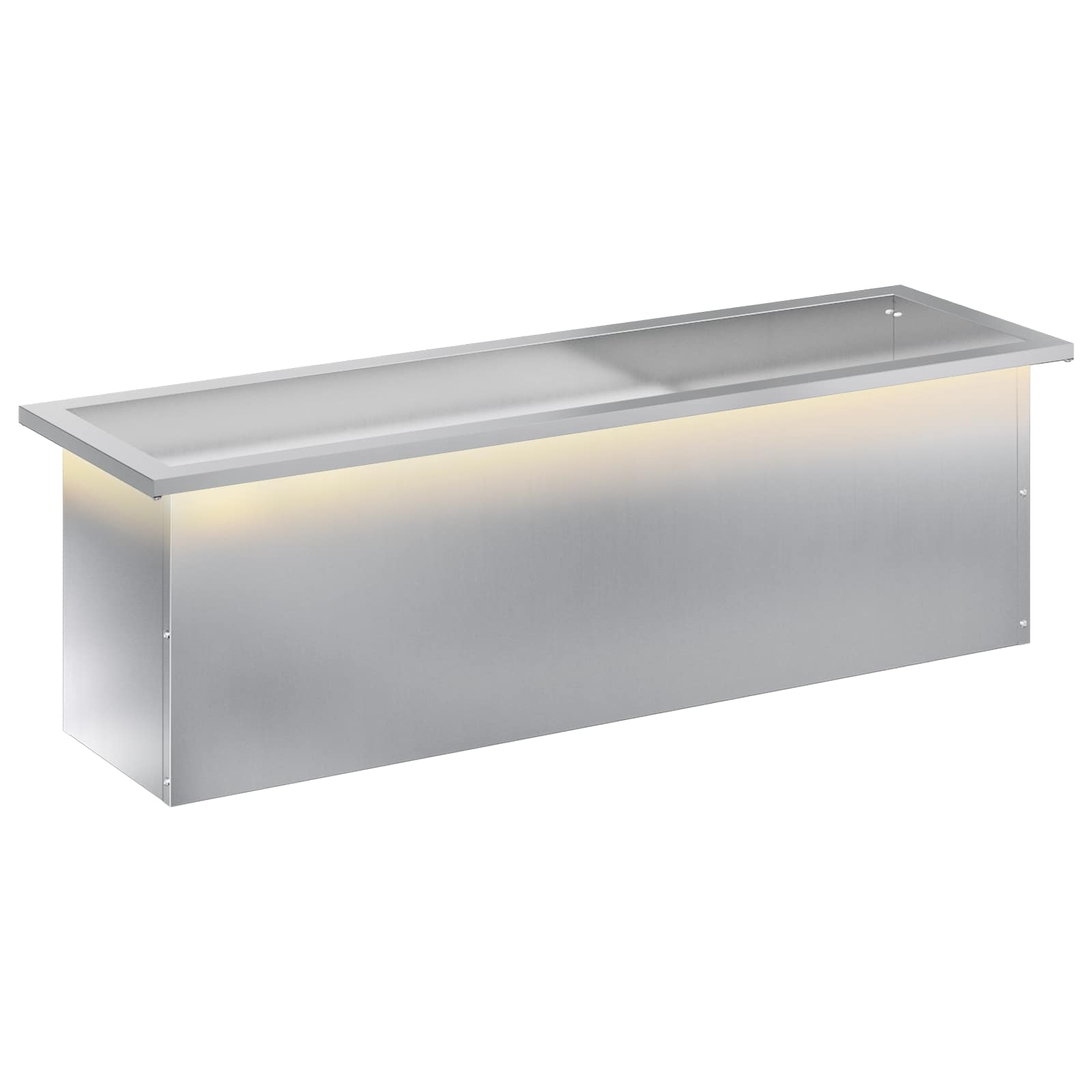 Plantenbak met led zilver 30 x 100 x 30 cm Gegalvaniseerd staal image 2