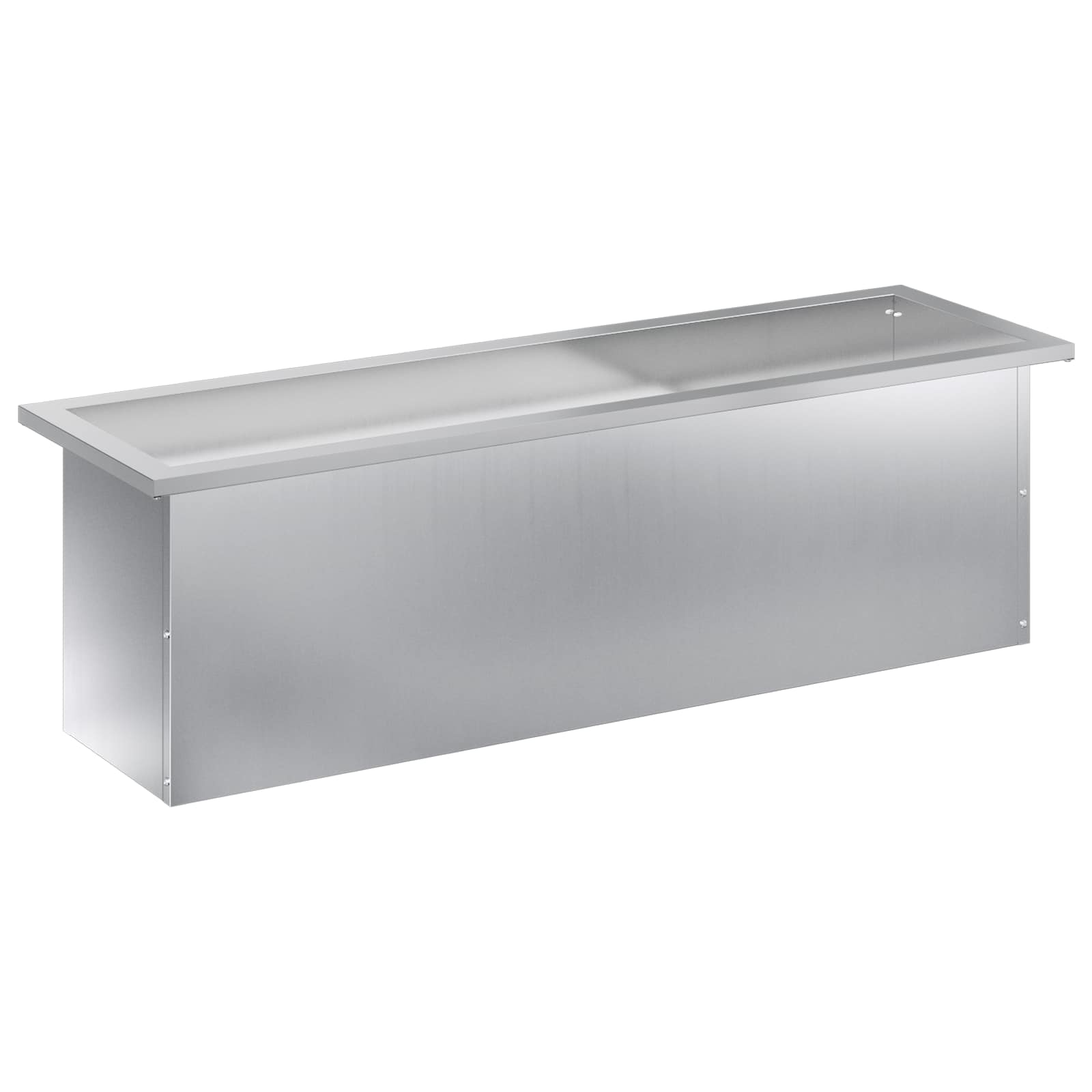 Plantenbak met led zilver 30 x 100 x 30 cm Gegalvaniseerd staal image 4