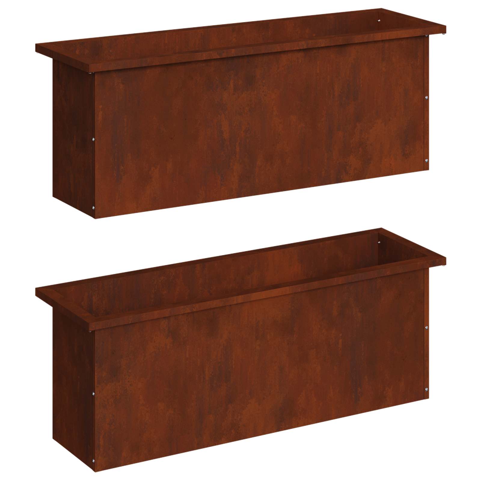 Plantenbak met led 2 st Roestkleurig 30 x 100 x 30 cm image 4