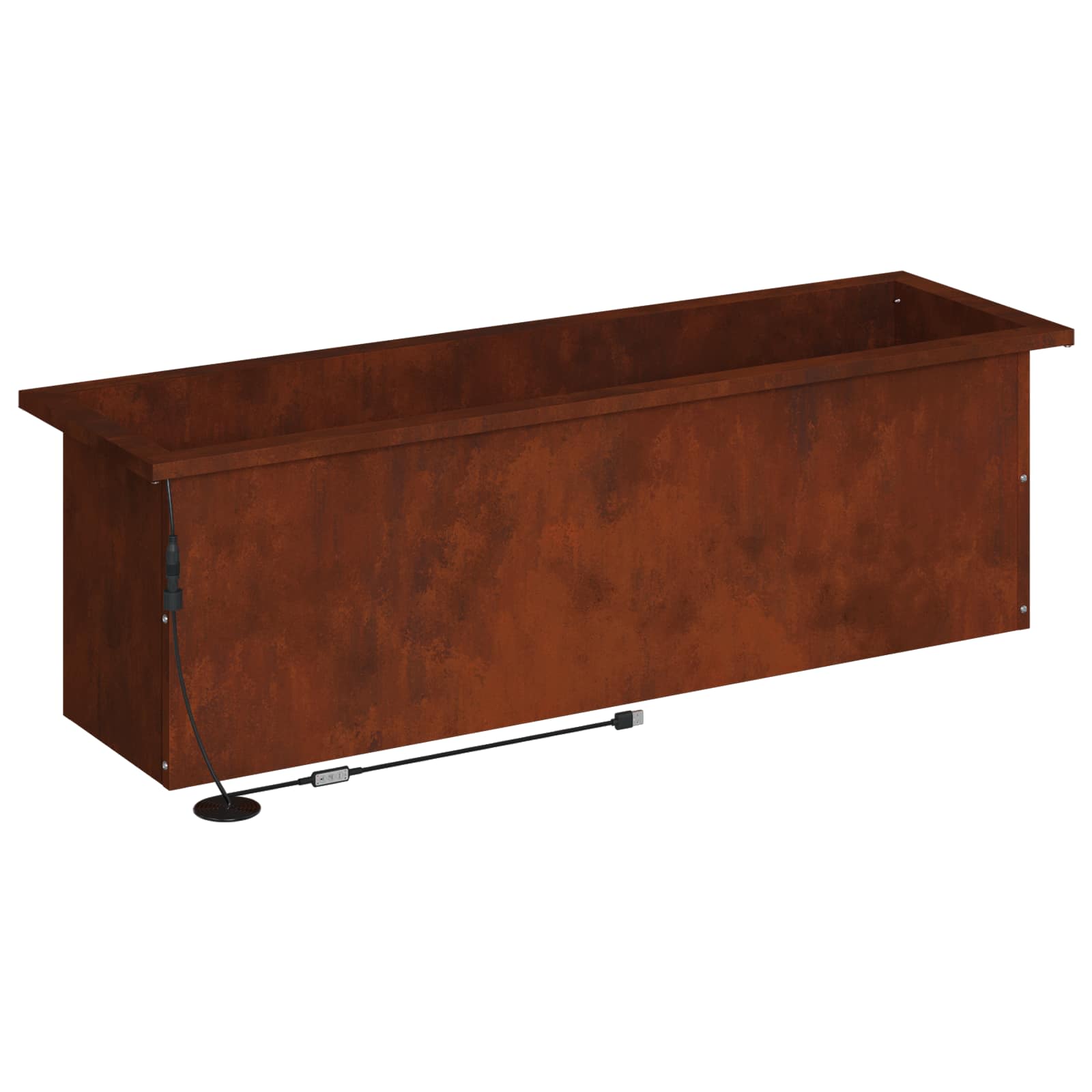 Plantenbak met led 2 st Roestkleurig 30 x 100 x 30 cm image 8