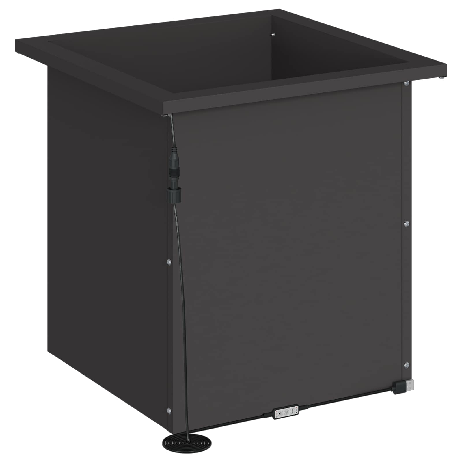 Plantenbak met led Zwart 40 x 40 x 40 cm Staal image 6