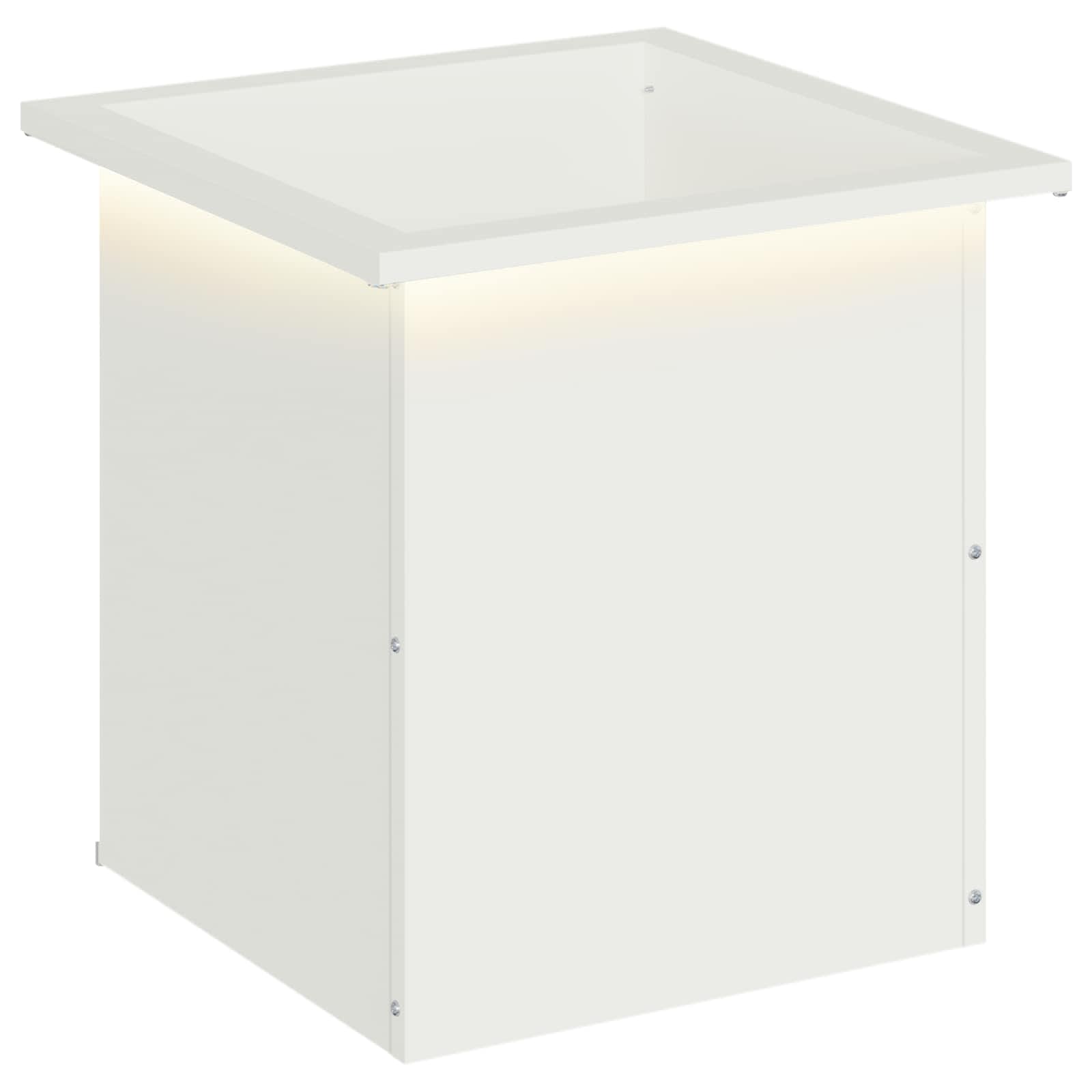 Plantenbak met led Wit 40 x 40 x 40 cm Staal image 2