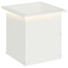 vidaXL LED-valgustusega lillekast Valge 40 x 40 x 40 cm Teras