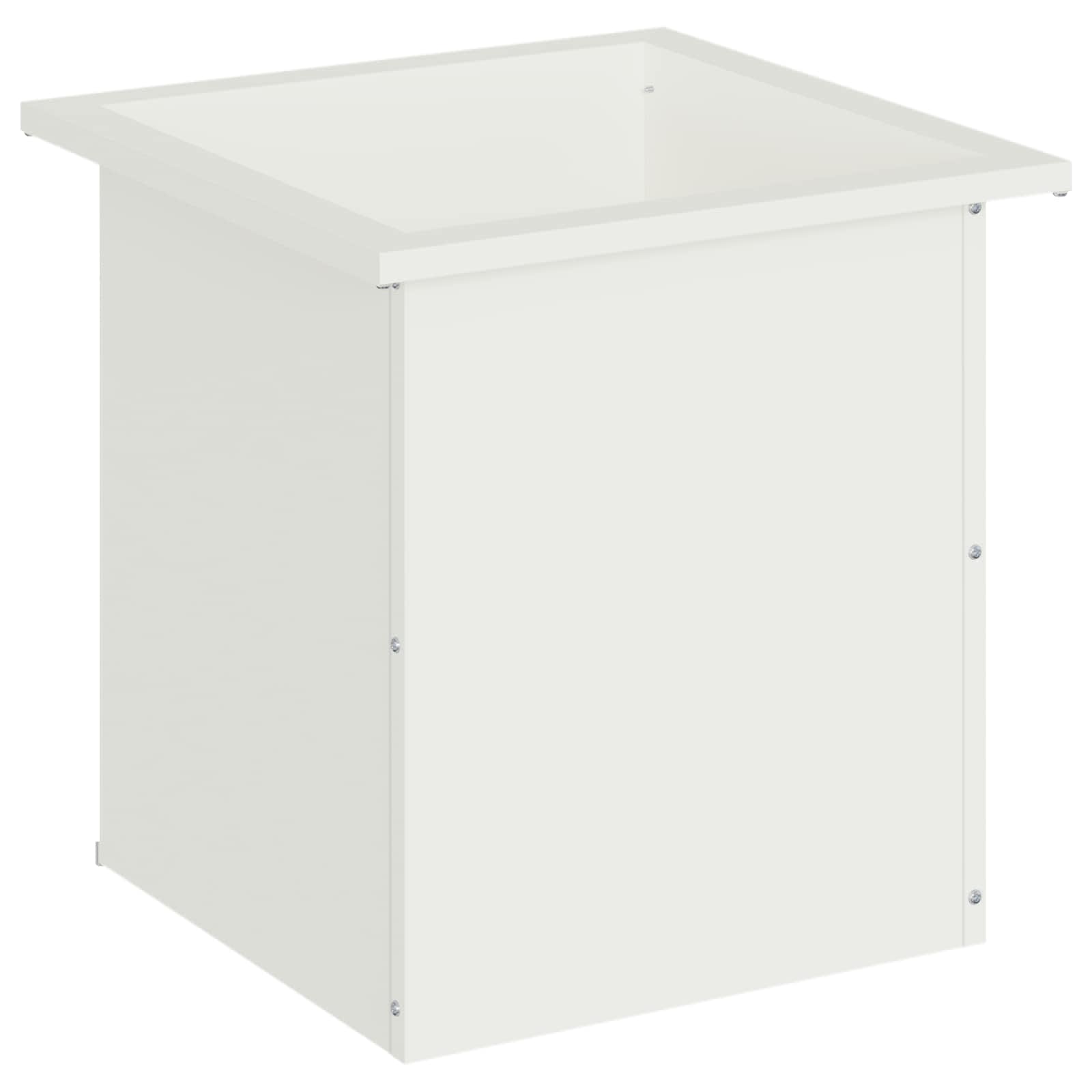 Plantenbak met led Wit 40 x 40 x 40 cm Staal image 4
