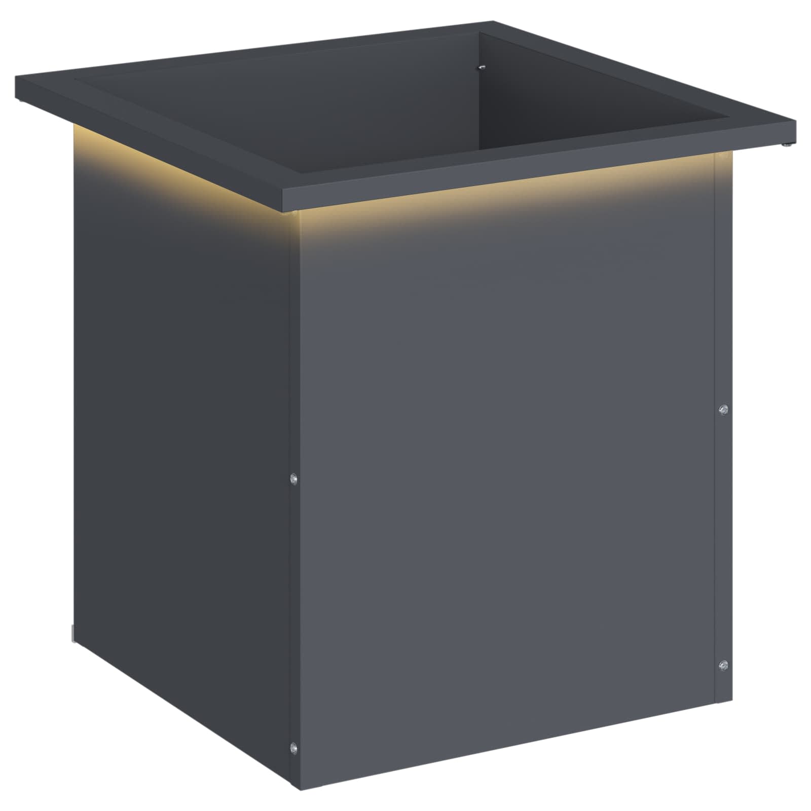 Plantenbak met led Antraciet 40 x 40 x 40 cm Staal image 2