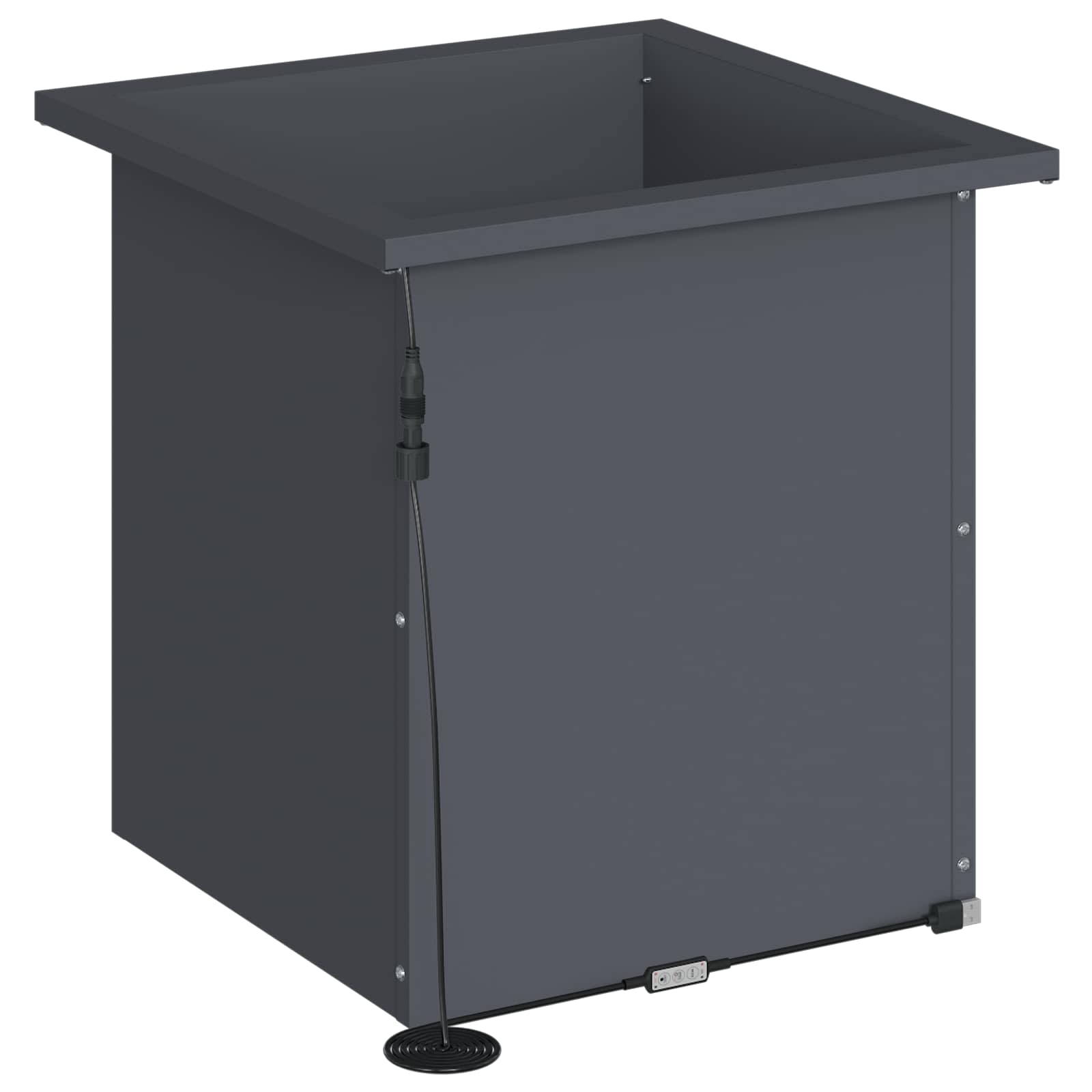 Plantenbak met led 2 st Antraciet 40 x 40 x 40 cm Staal image 6