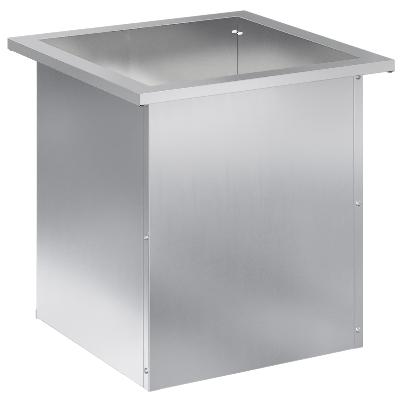 Plantenbak met led zilver 40 x 40 x 40 cm Gegalvaniseerd staal image 4