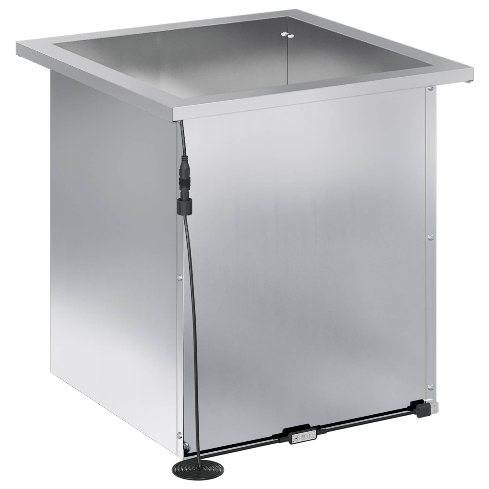 Plantenbak met led zilver 40 x 40 x 40 cm Gegalvaniseerd staal image 6