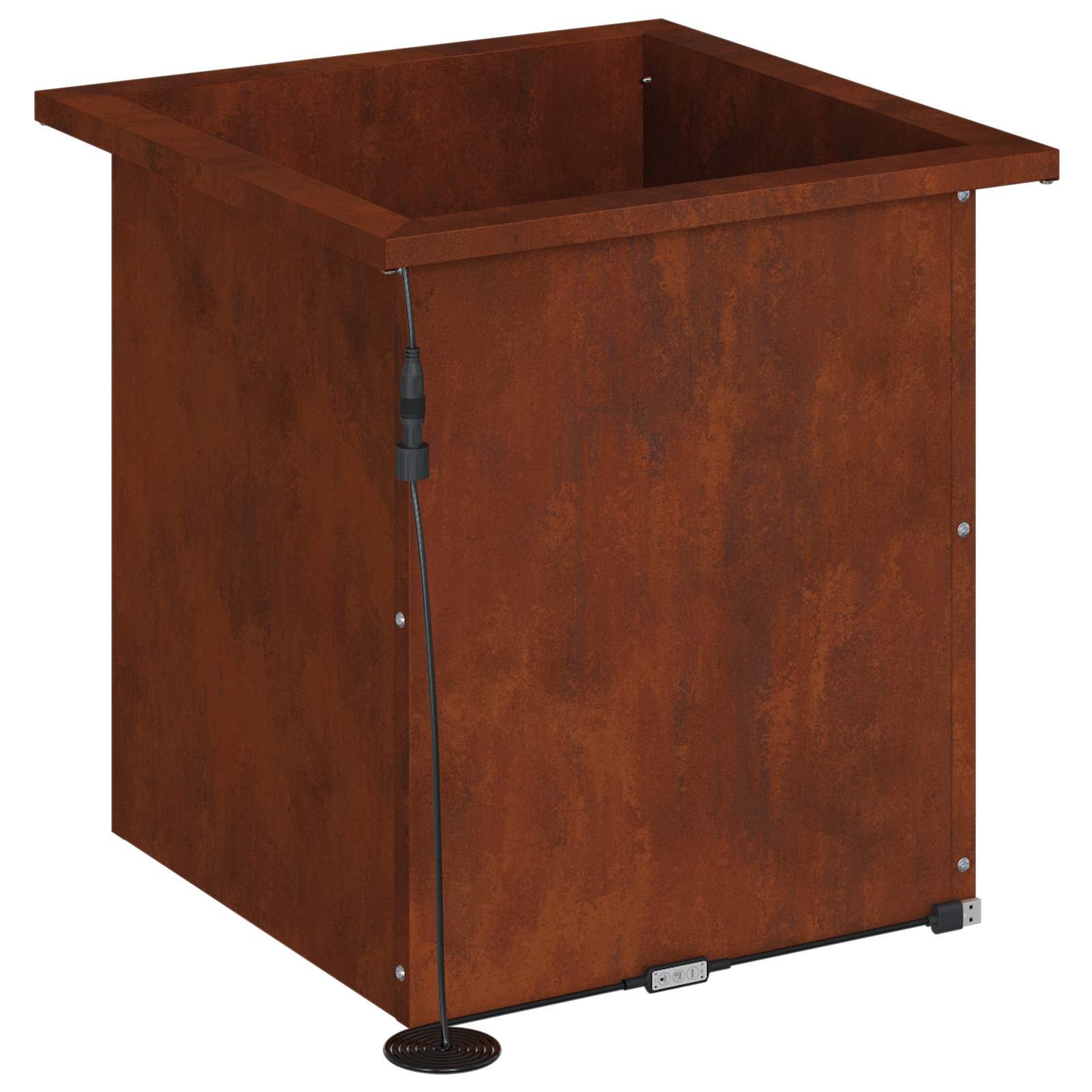 Plantenbak met led Roestkleurig 40 x 40 x 40 cm weervast staal image 7