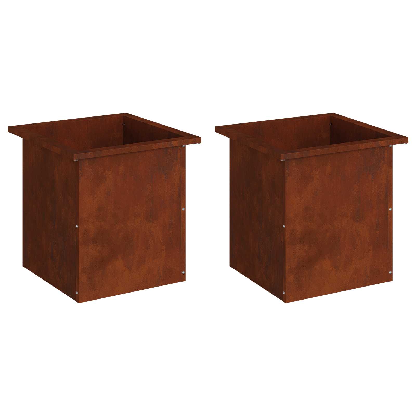 Plantenbak met led 2 st Roestkleurig 40 x 40 x 40 cm image 4