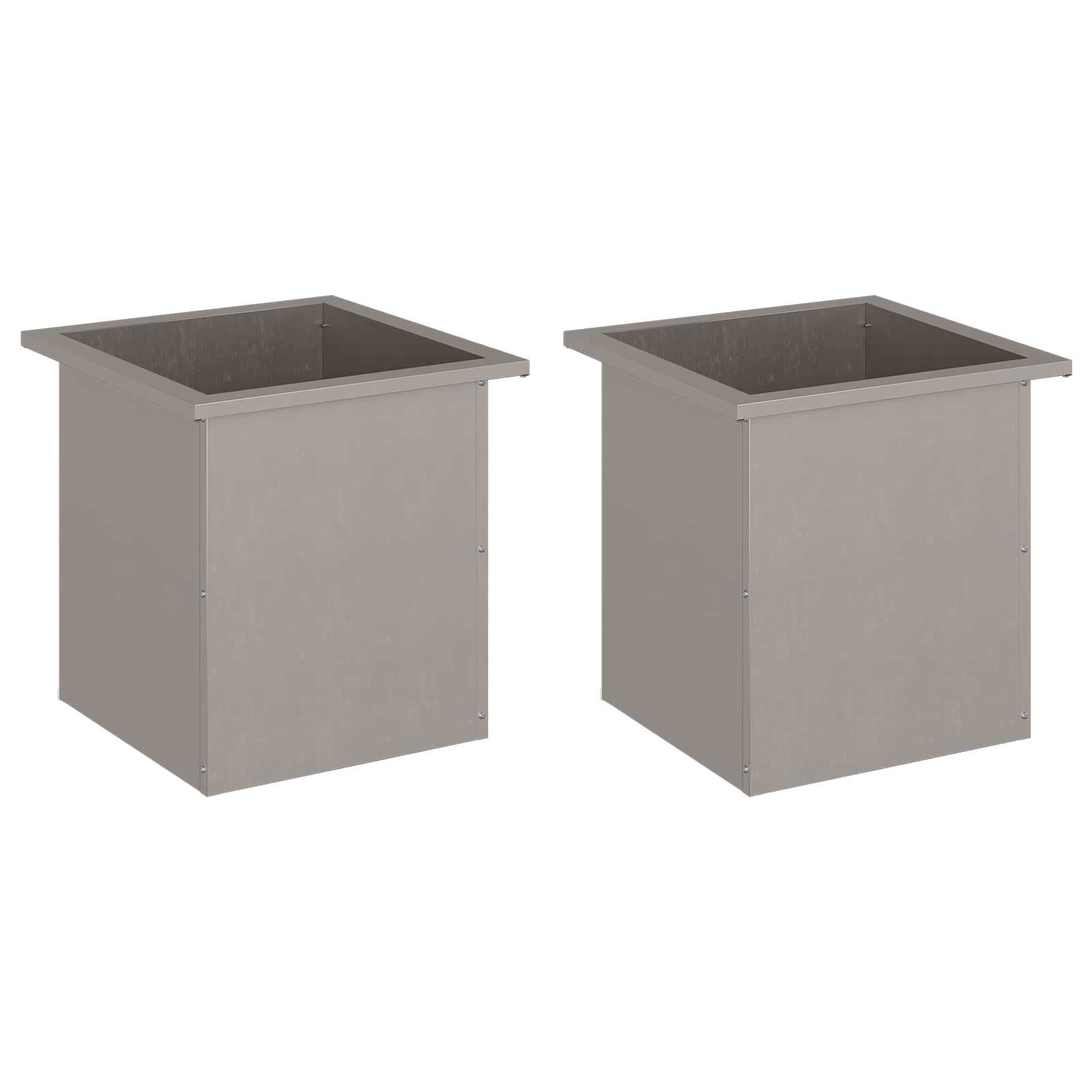 Plantenbak met led 2 st Roestkleurig 40 x 40 x 40 cm image 5