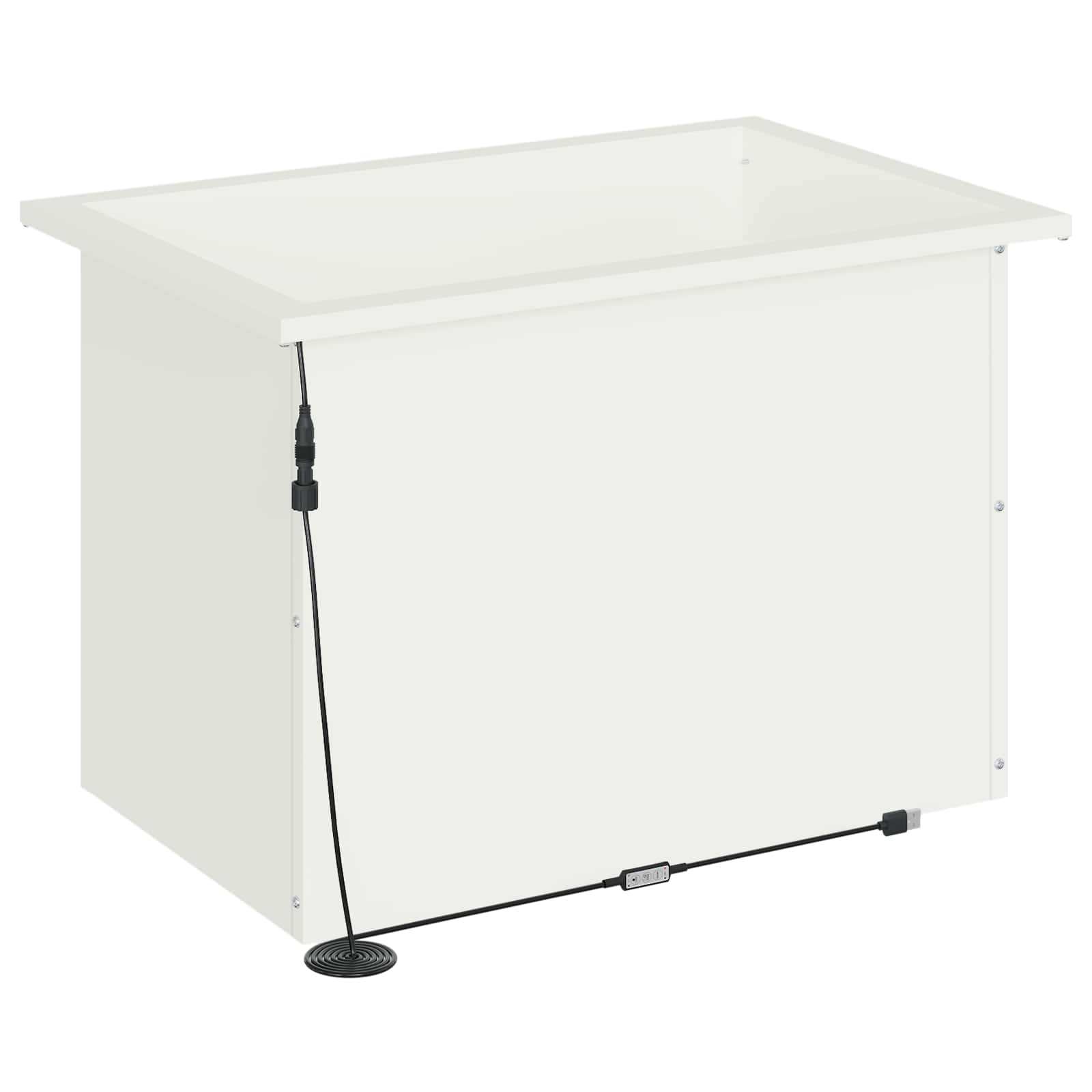 Plantenbak met led Wit 40 x 60 x 40 cm Staal image 6
