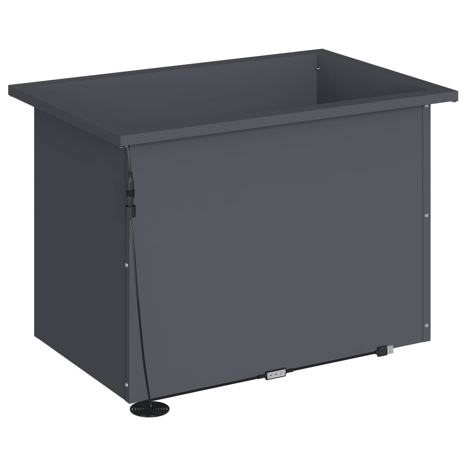 Plantenbak met led Antraciet 40 x 60 x 40 cm Staal image 6