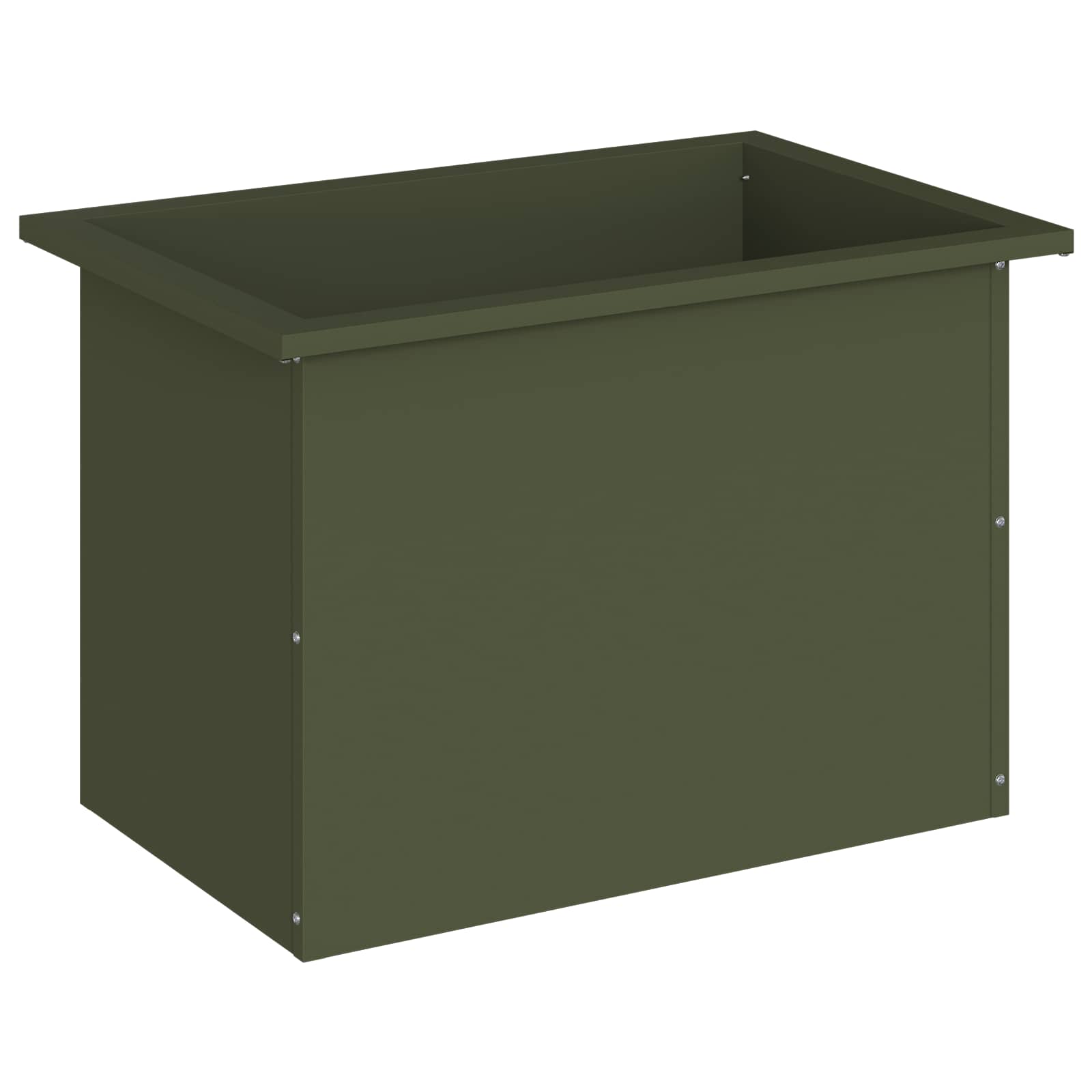 Plantenbak met led Olijfgroen 40 x 60 x 40 cm Staal image 4