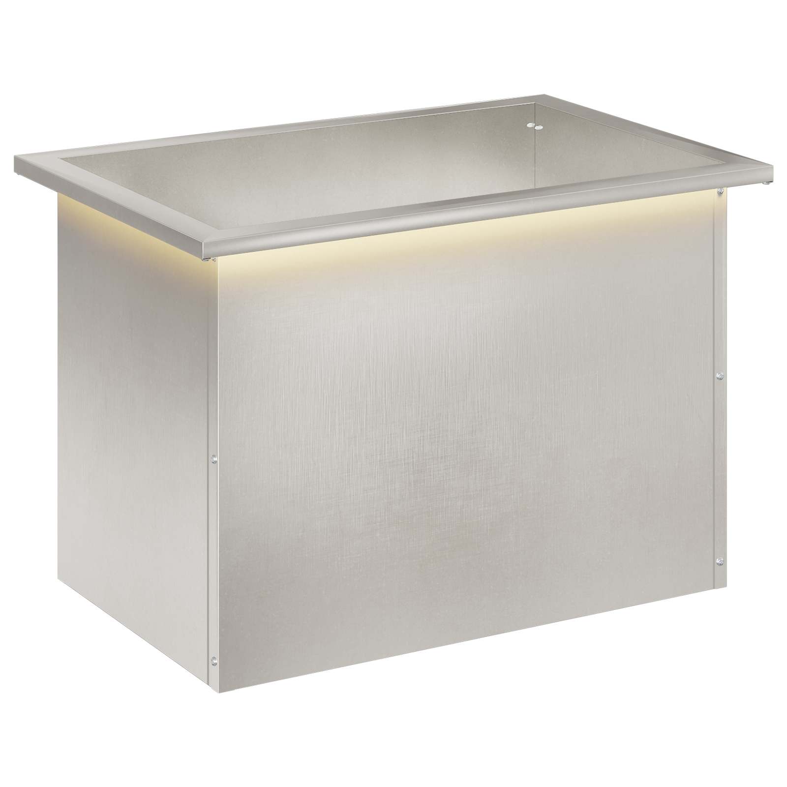 Plantenbak met led zilver 40 x 60 x 40 cm Roestvrij staal image 2