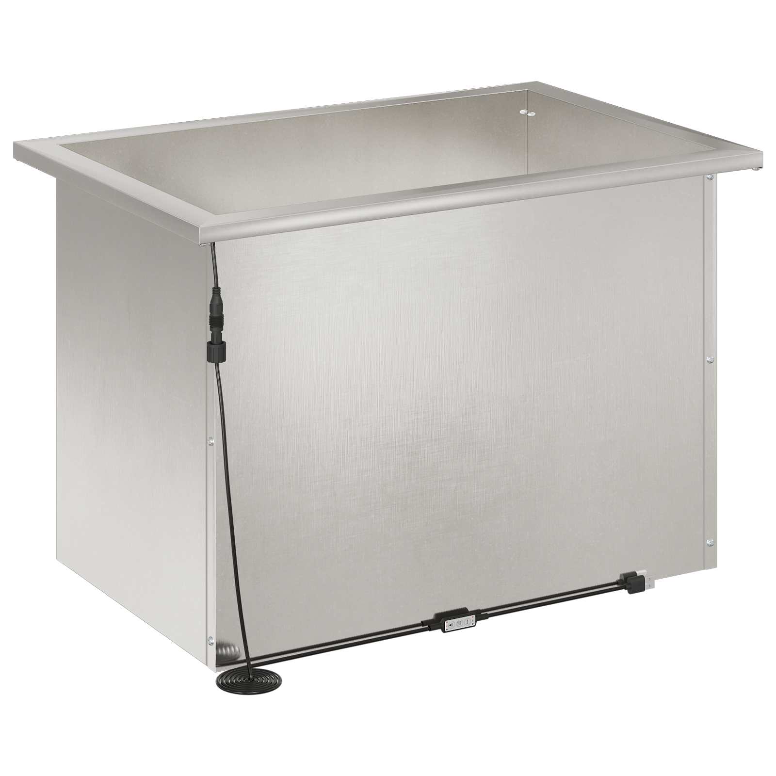 Plantenbak met led 2 st zilver 40 x 60 x 40 cm Roestvrij staal image 6