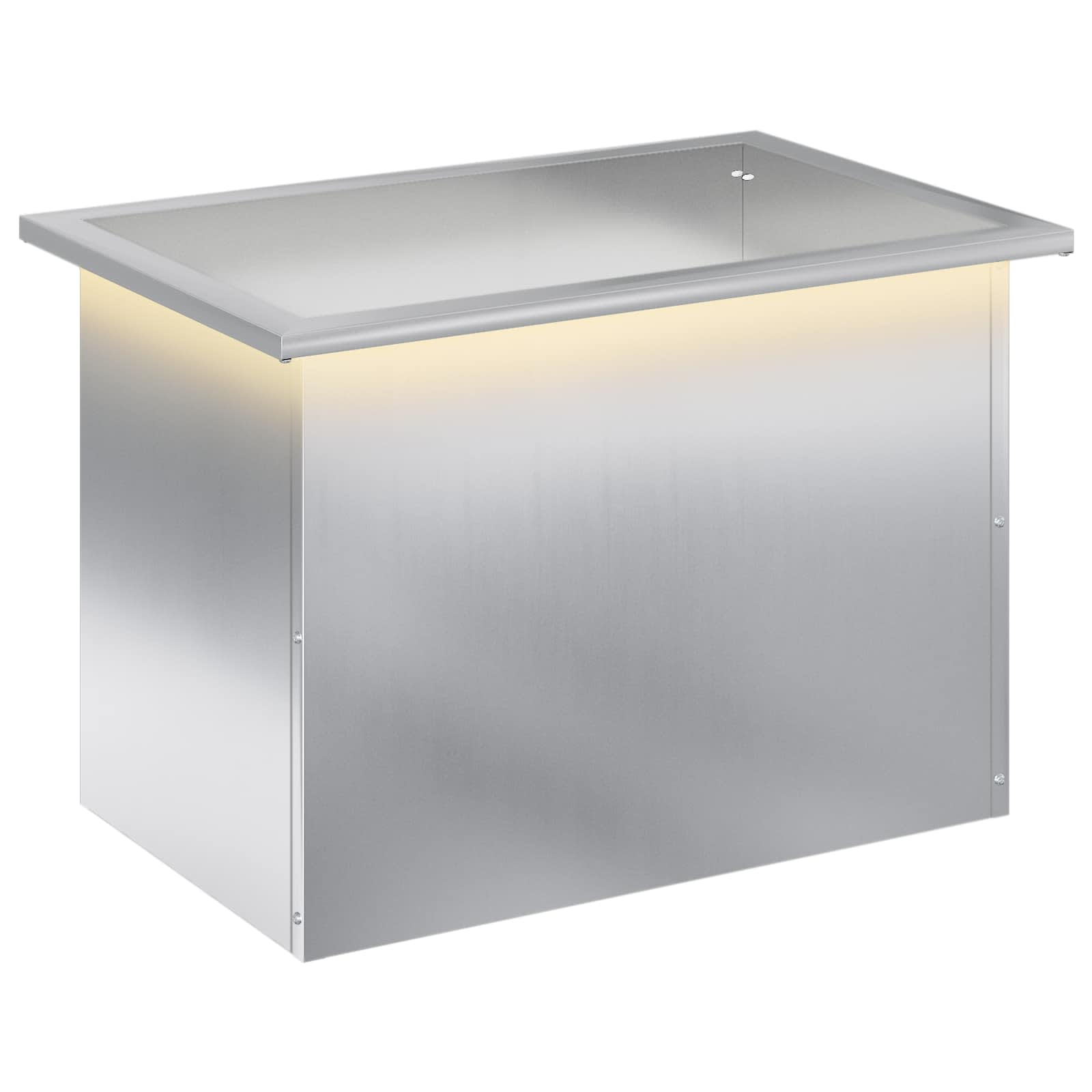 Plantenbak met led zilver 40 x 60 x 40 cm Gegalvaniseerd staal image 2