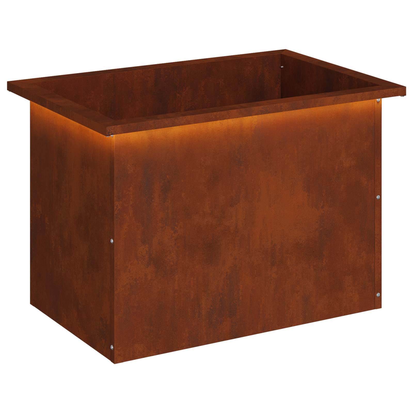 Plantenbak met led Roestkleurig 40 x 60 x 40 cm weervast staal image 2