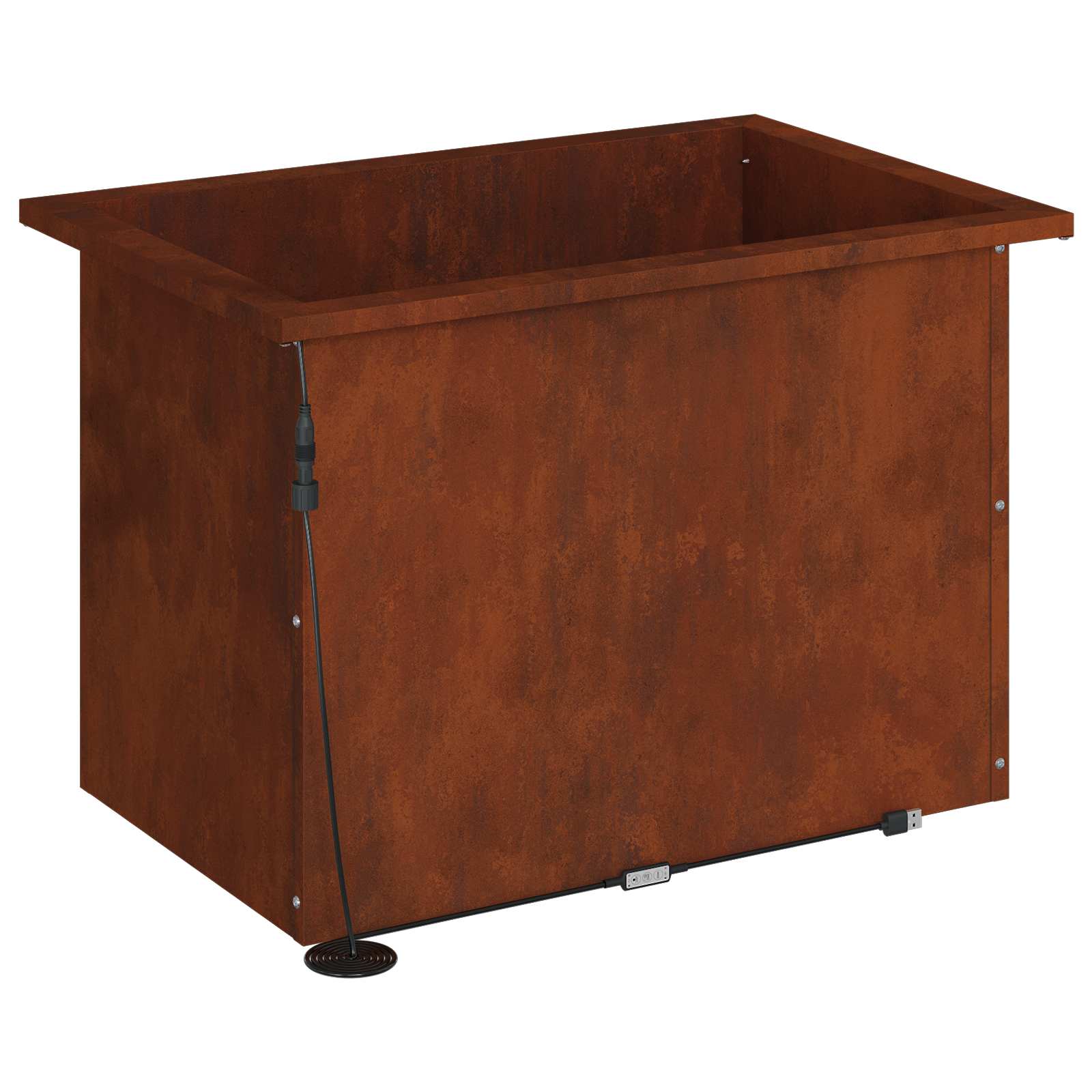 Plantenbak met led Roestkleurig 40 x 60 x 40 cm weervast staal image 7