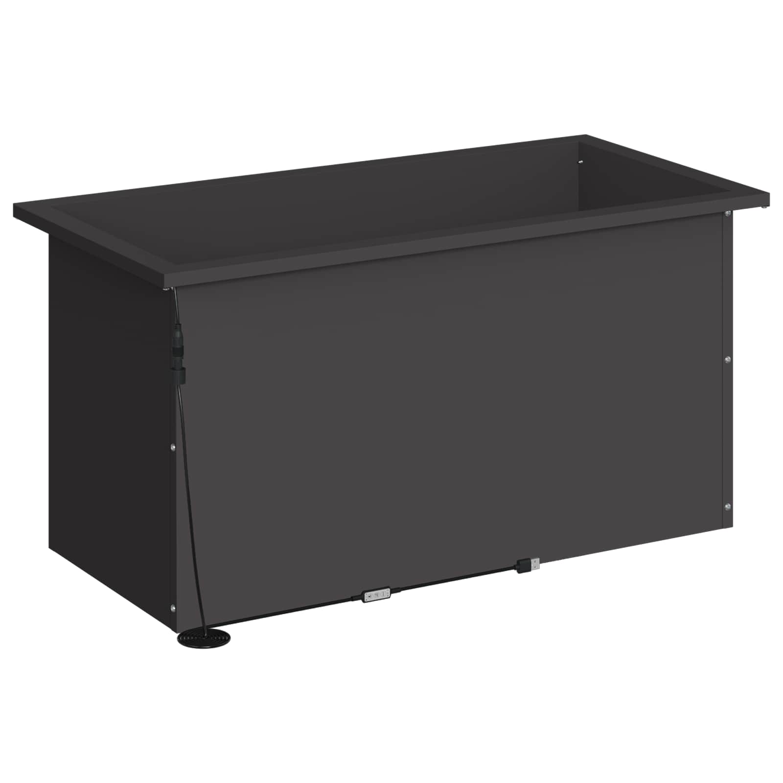 Plantenbak met led 2 st Zwart 40 x 80 x 40 cm Staal image 7