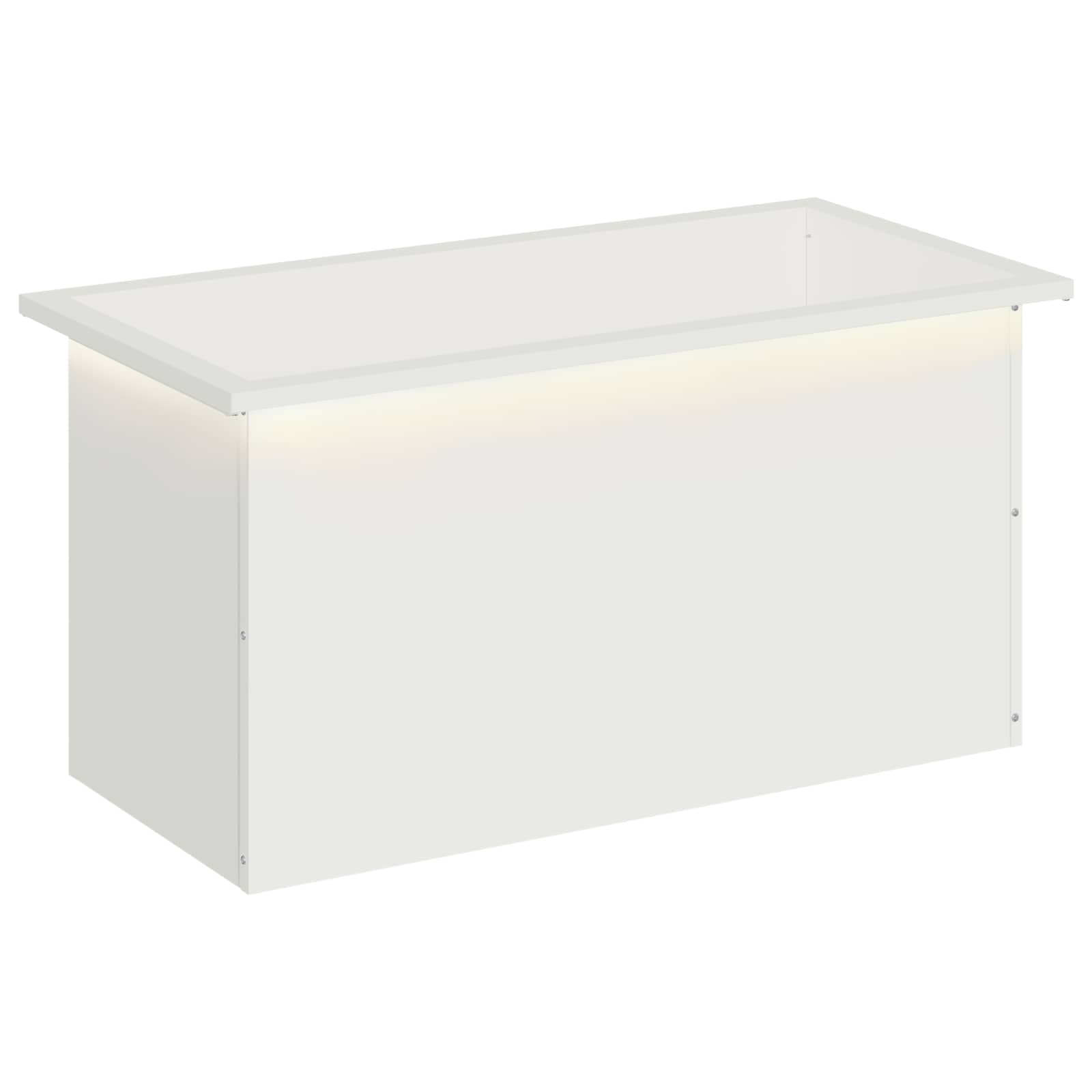 Plantenbak met led Wit 40 x 80 x 40 cm Staal image 2