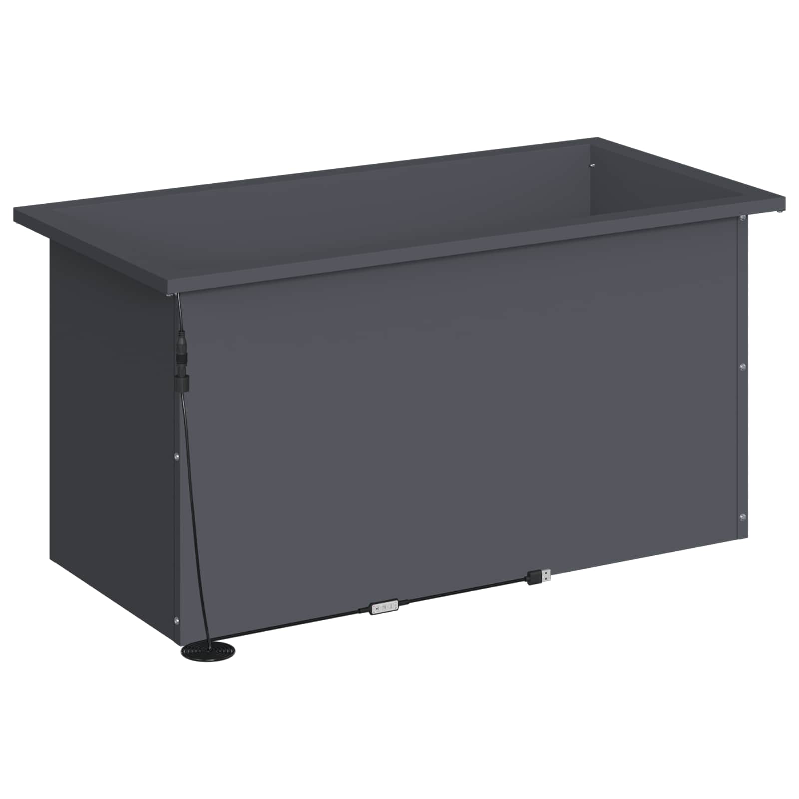 Plantenbak met led 2 st Antraciet 40 x 80 x 40 cm Staal image 7