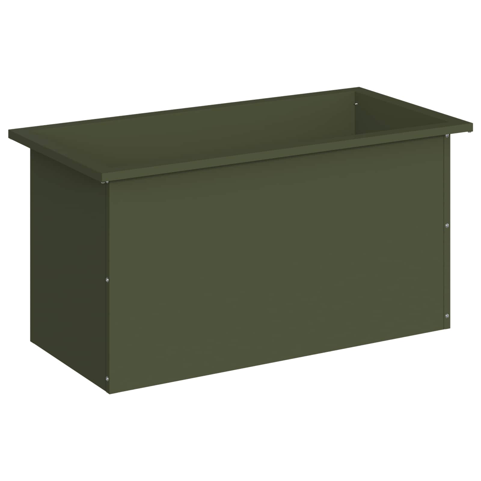 Plantenbak met led Olijfgroen 40 x 80 x 40 cm Staal image 4